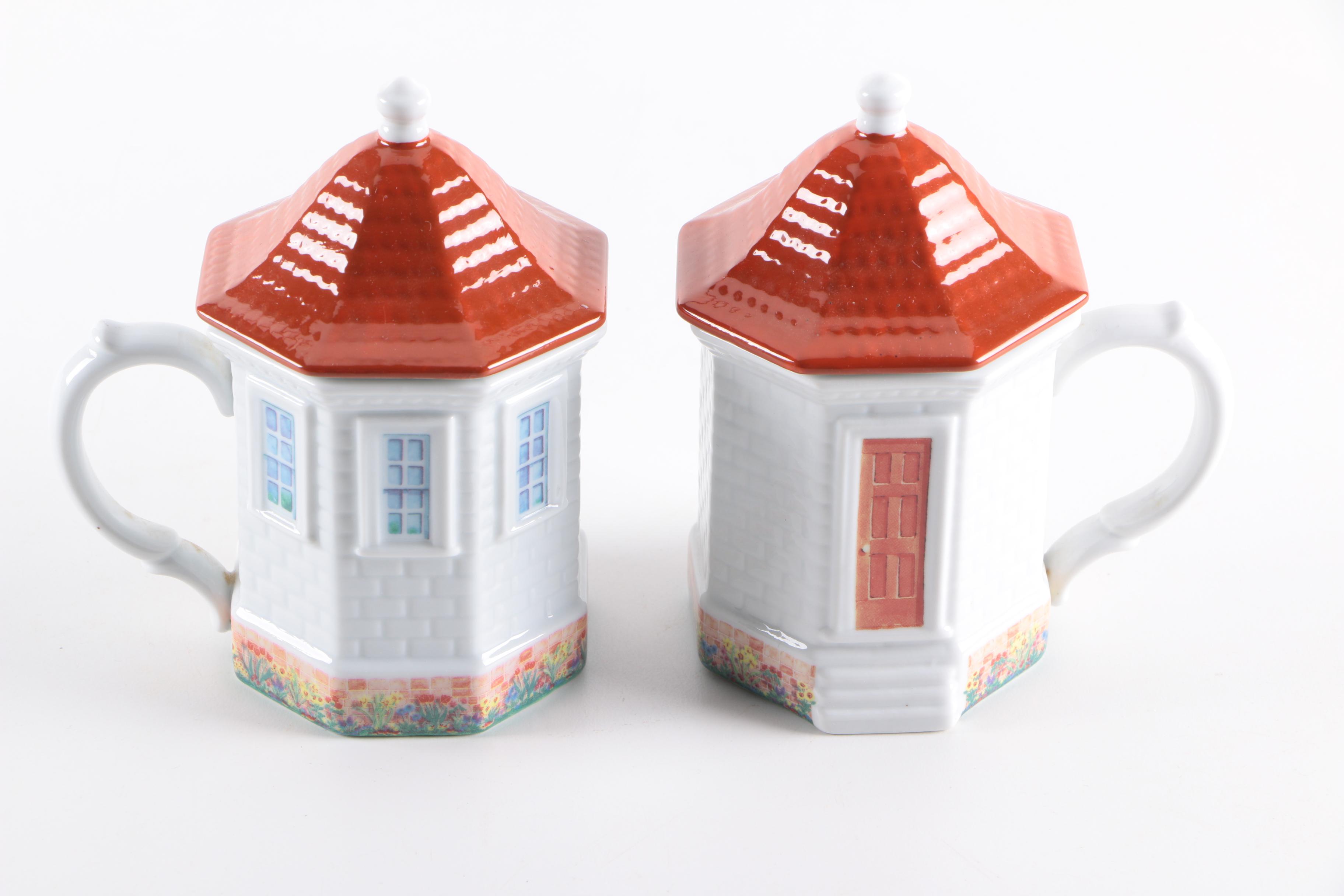 Mount Vernon "The Garden House Collection" Porcelain Mugs and Jar