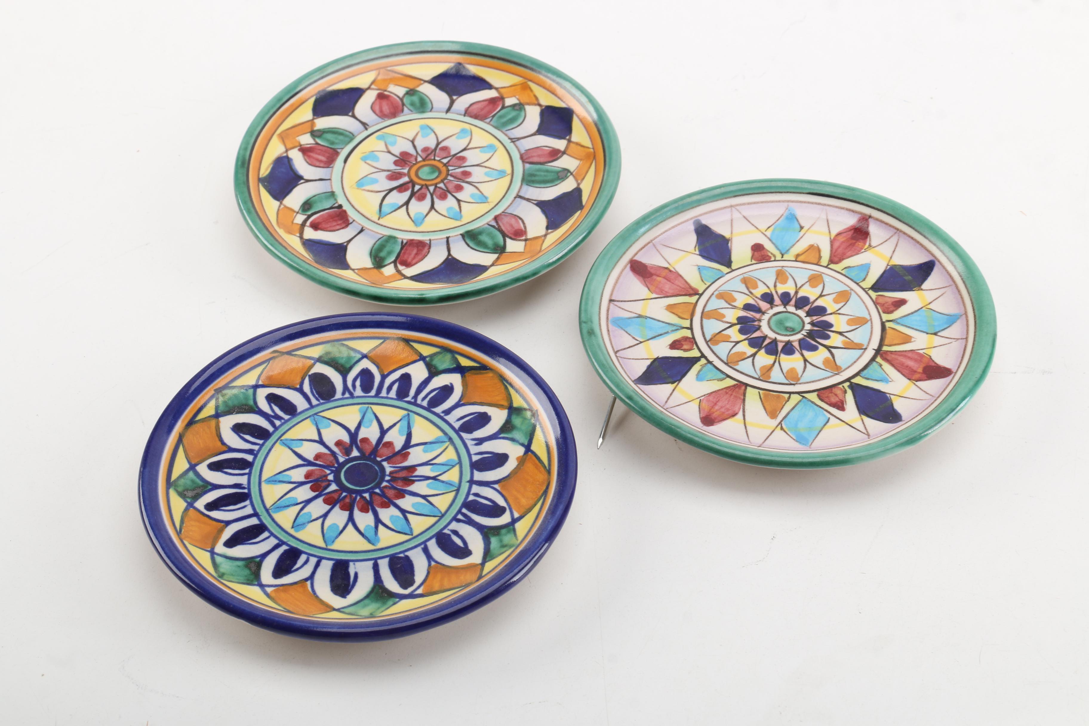 Vietri Mandala Motif Ceramic Decorative Plates
