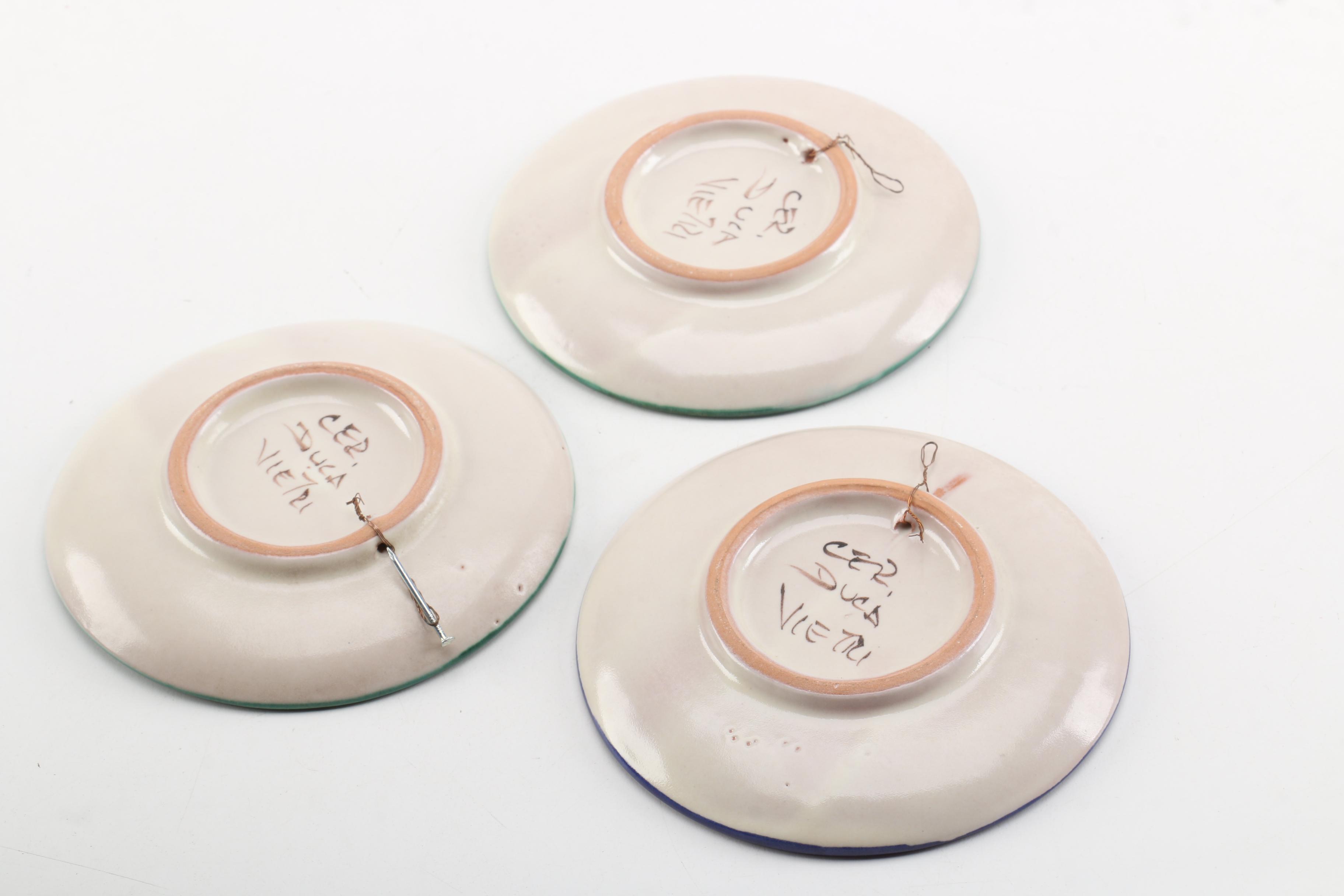 Vietri Mandala Motif Ceramic Decorative Plates