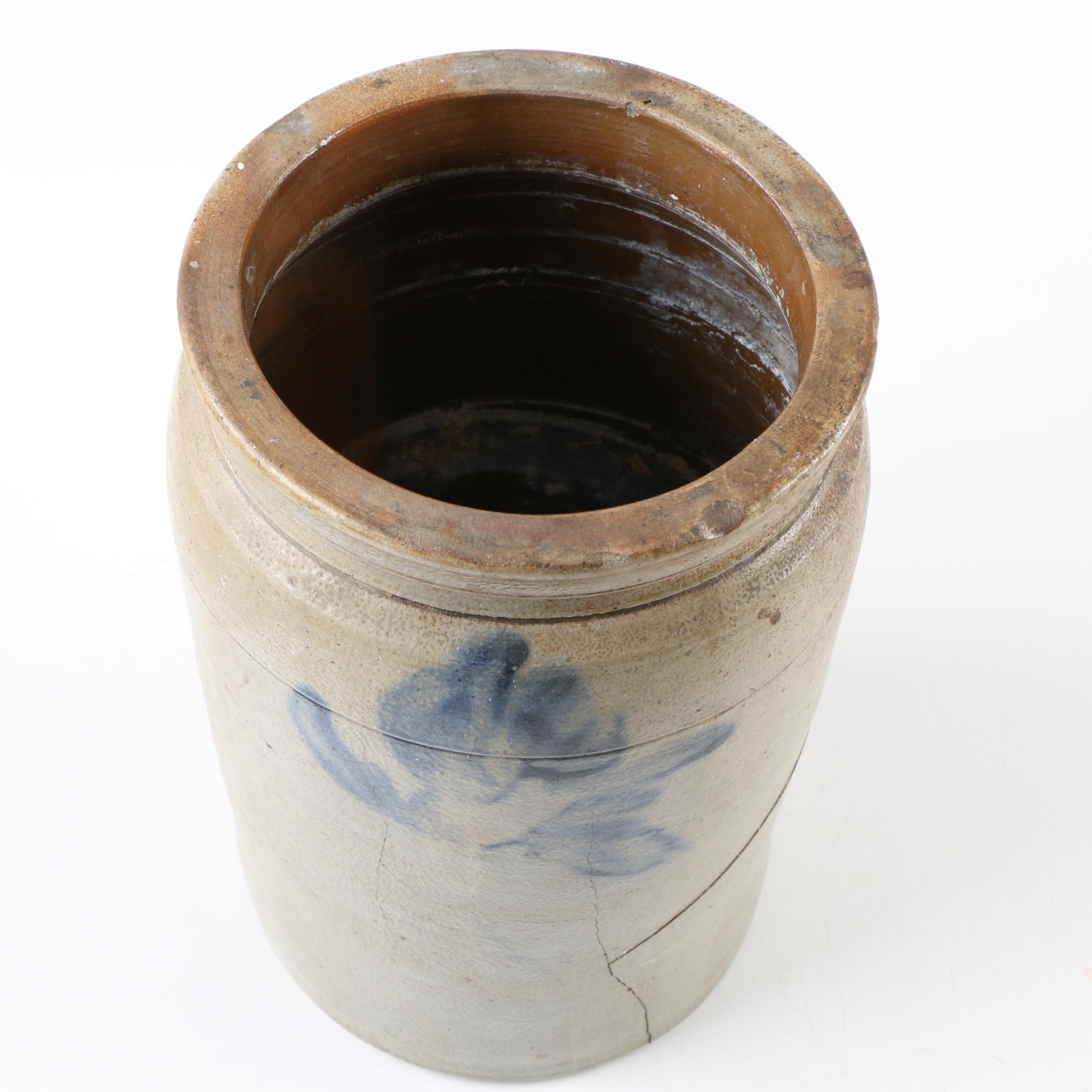 Antique Salt Glazed Stoneware Crocks