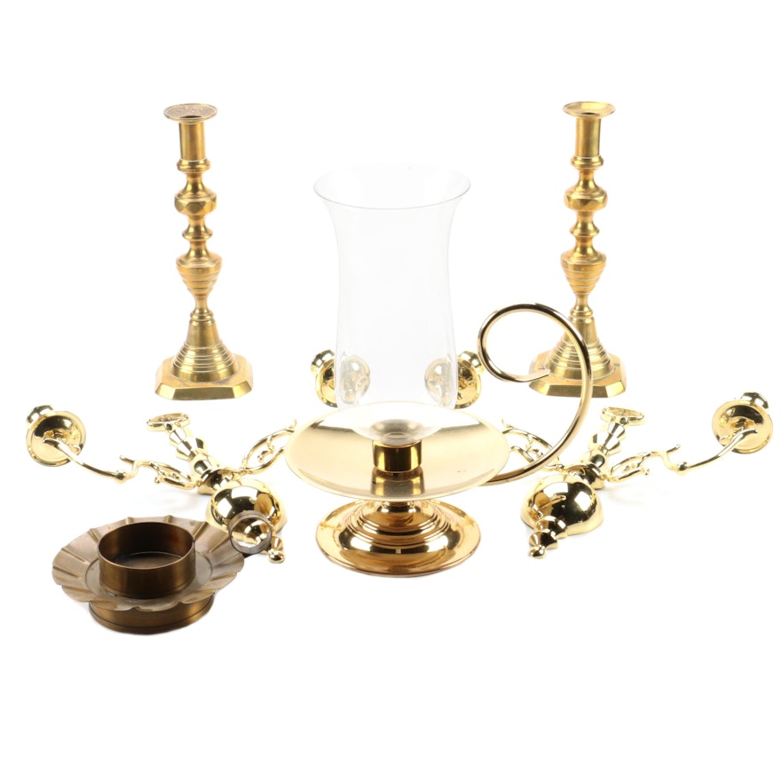 Brass Candle Holders and Sconces