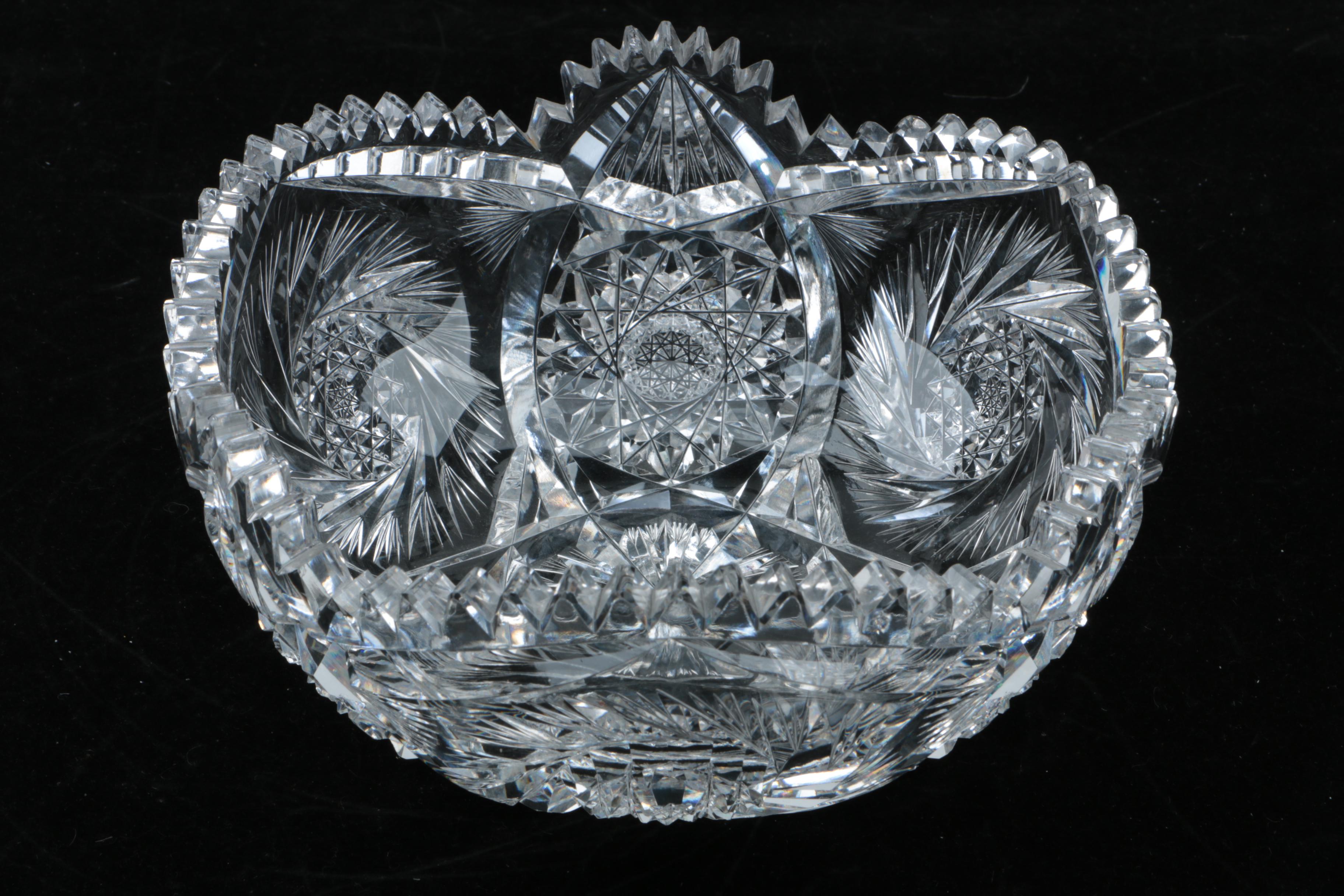 American Brilliant Period Cut Glass Tableware