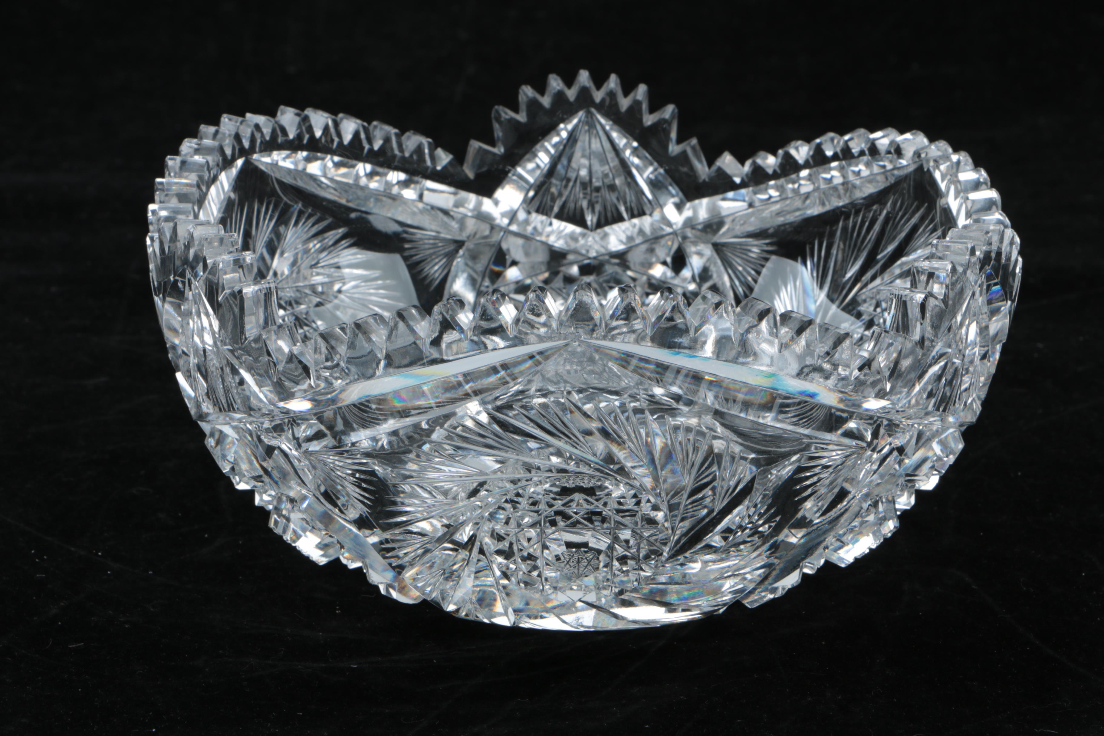 American Brilliant Period Cut Glass Tableware