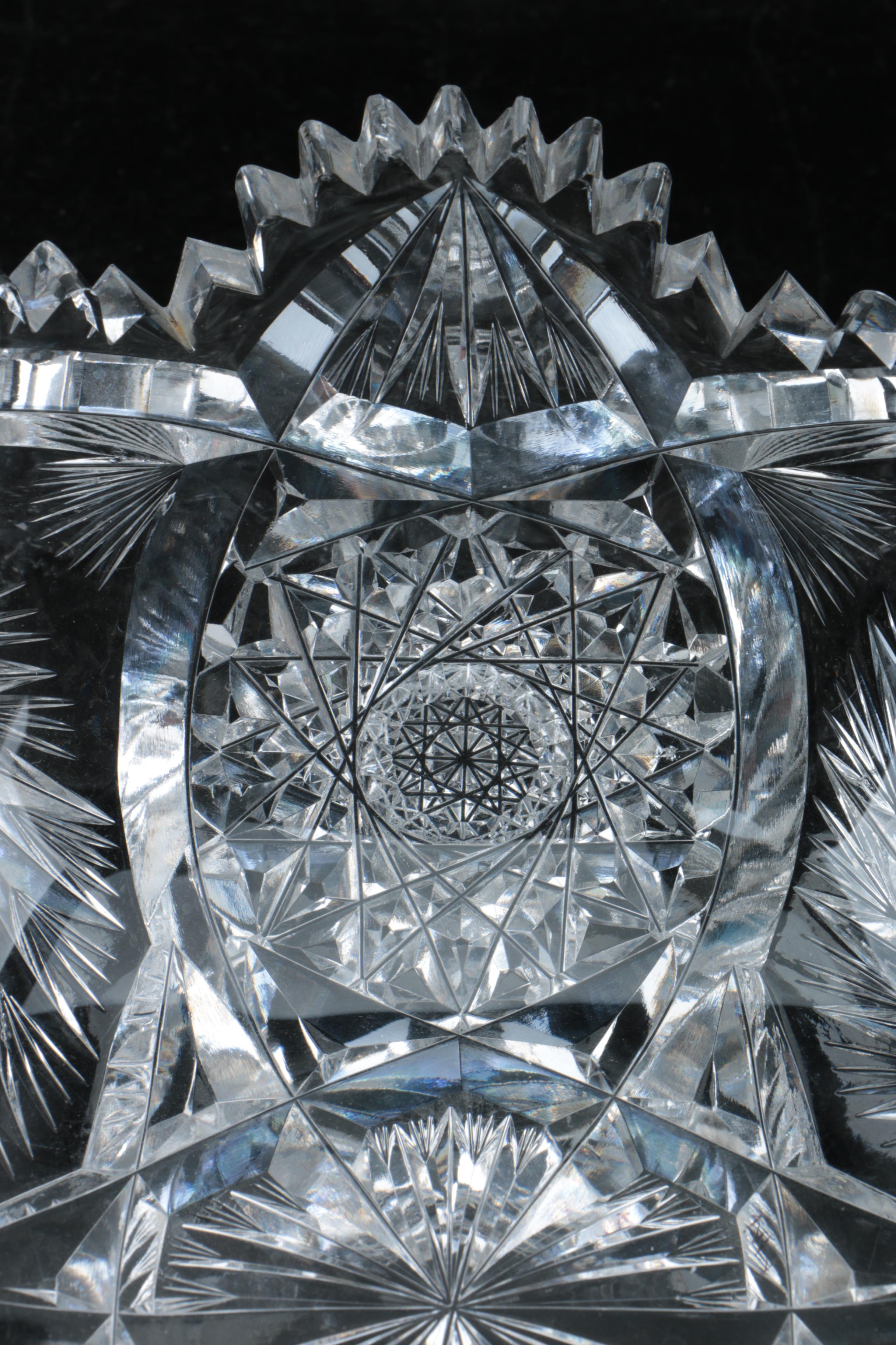 American Brilliant Period Cut Glass Tableware