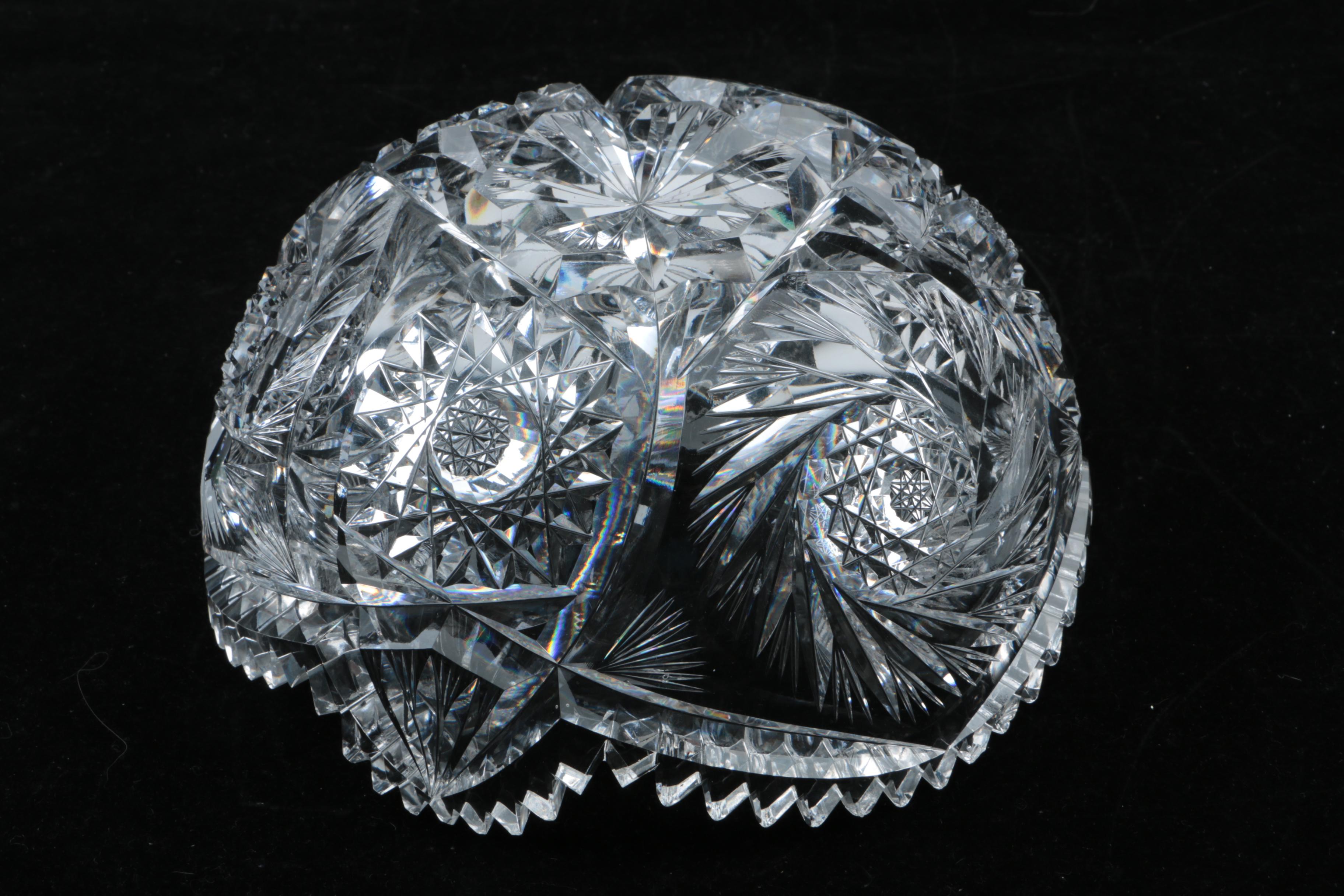 American Brilliant Period Cut Glass Tableware