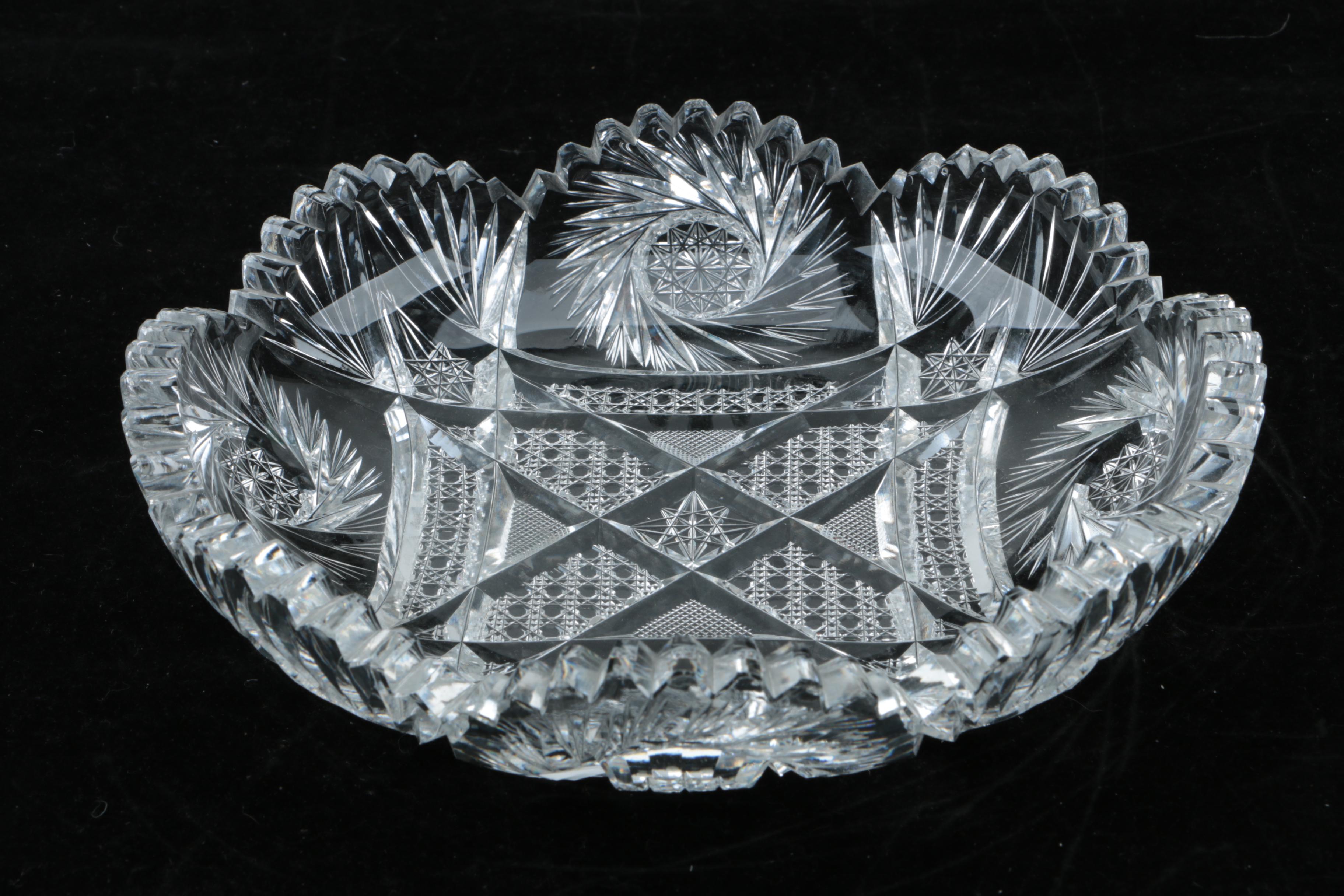 American Brilliant Period Cut Glass Tableware