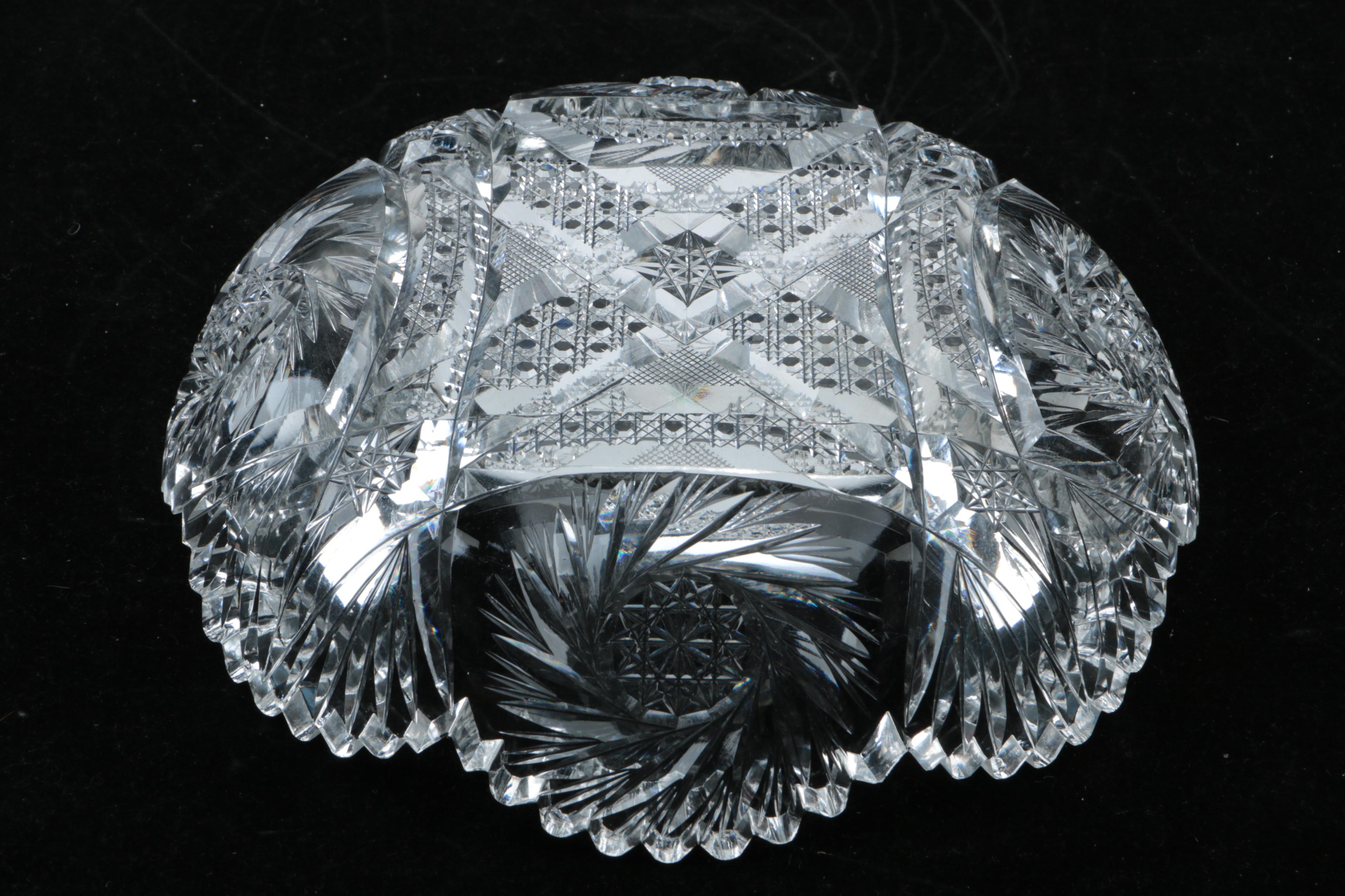 American Brilliant Period Cut Glass Tableware