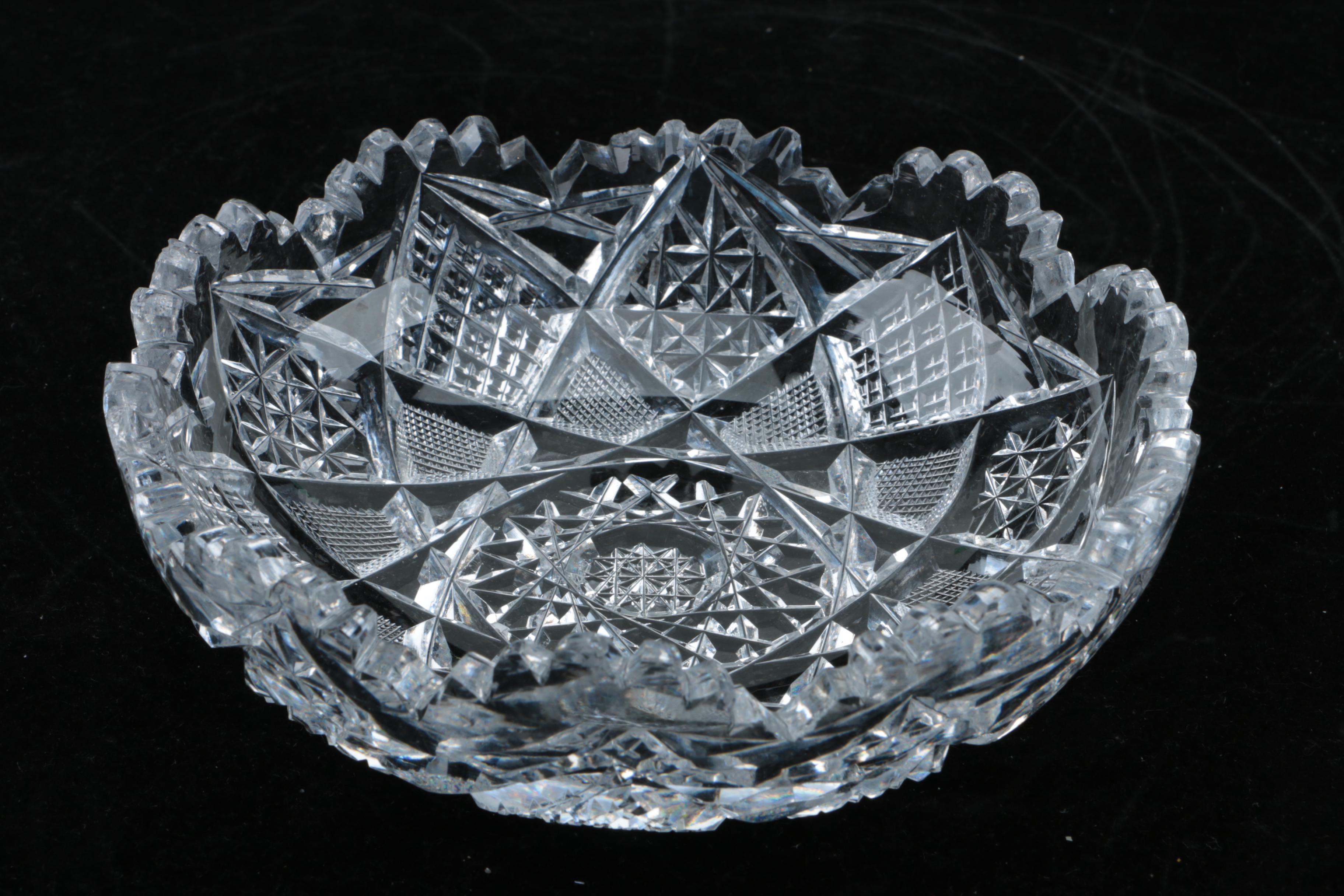 American Brilliant Period Cut Glass Tableware