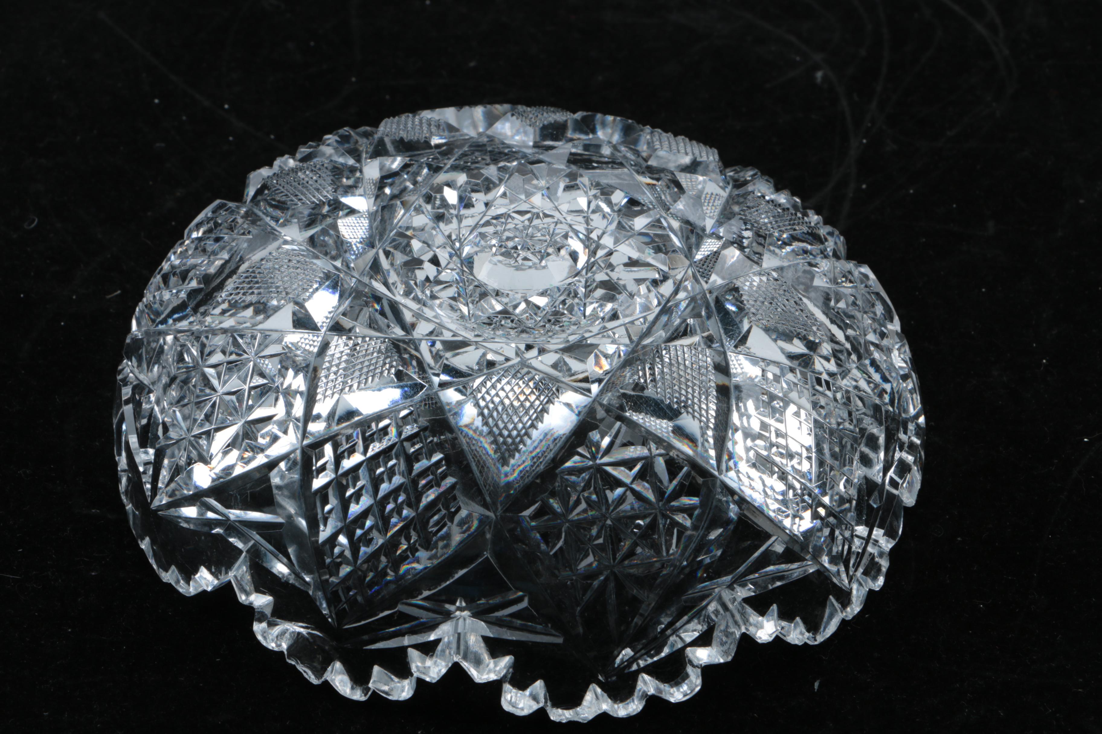 American Brilliant Period Cut Glass Tableware