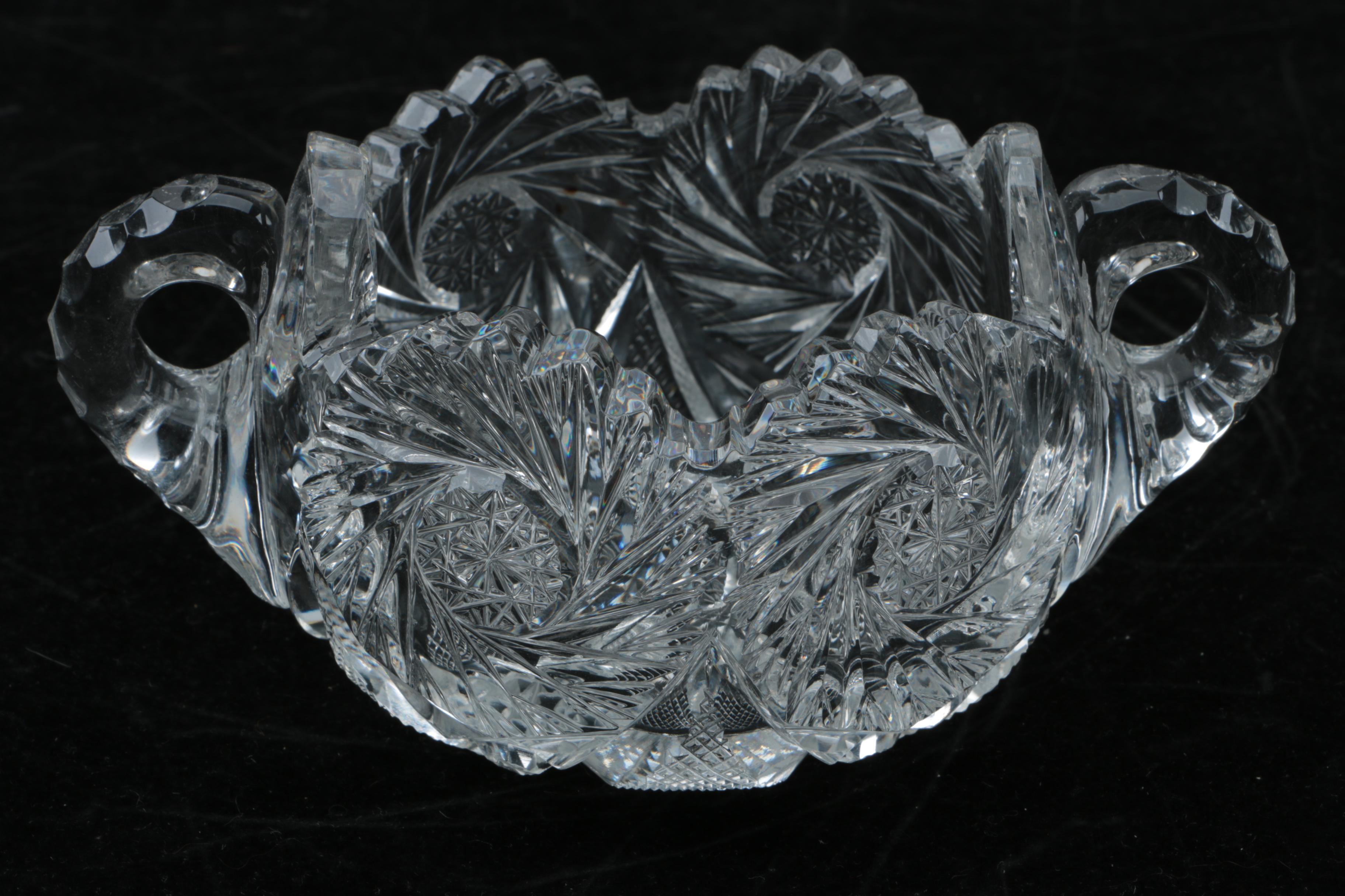 American Brilliant Period Cut Glass Tableware