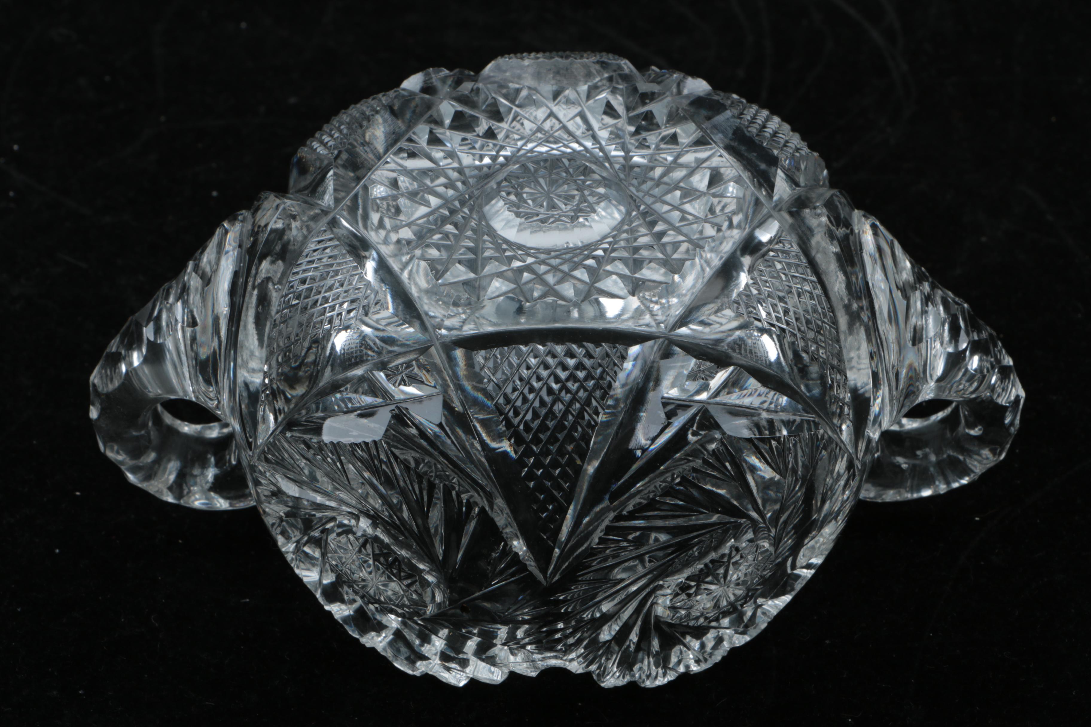 American Brilliant Period Cut Glass Tableware