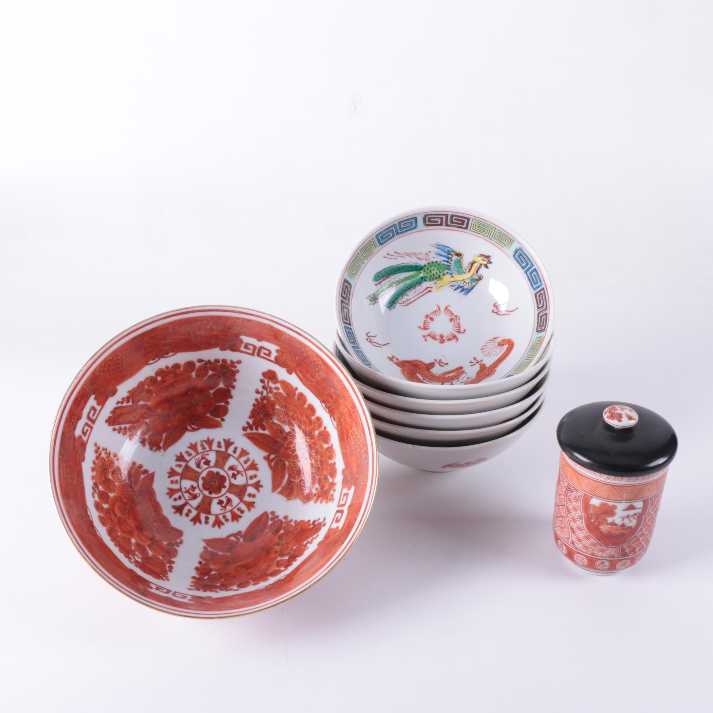 Chinese Porcelain Bowls and Tea Mug