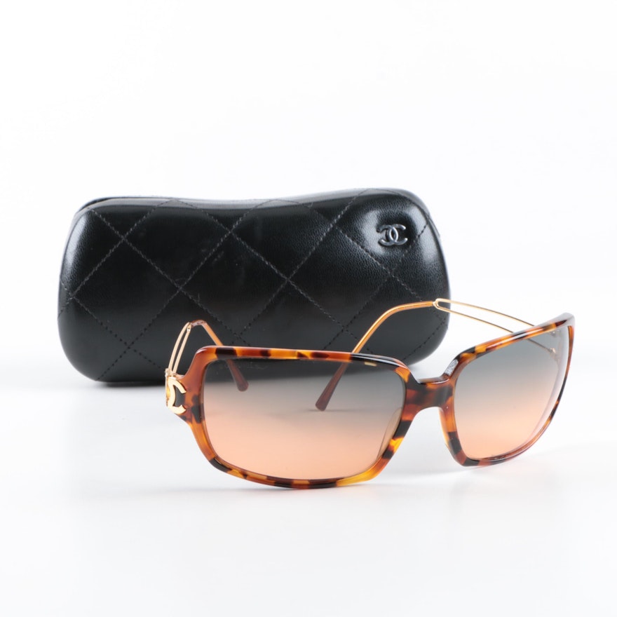 Chanel Tortoiseshell Style Sunglasses