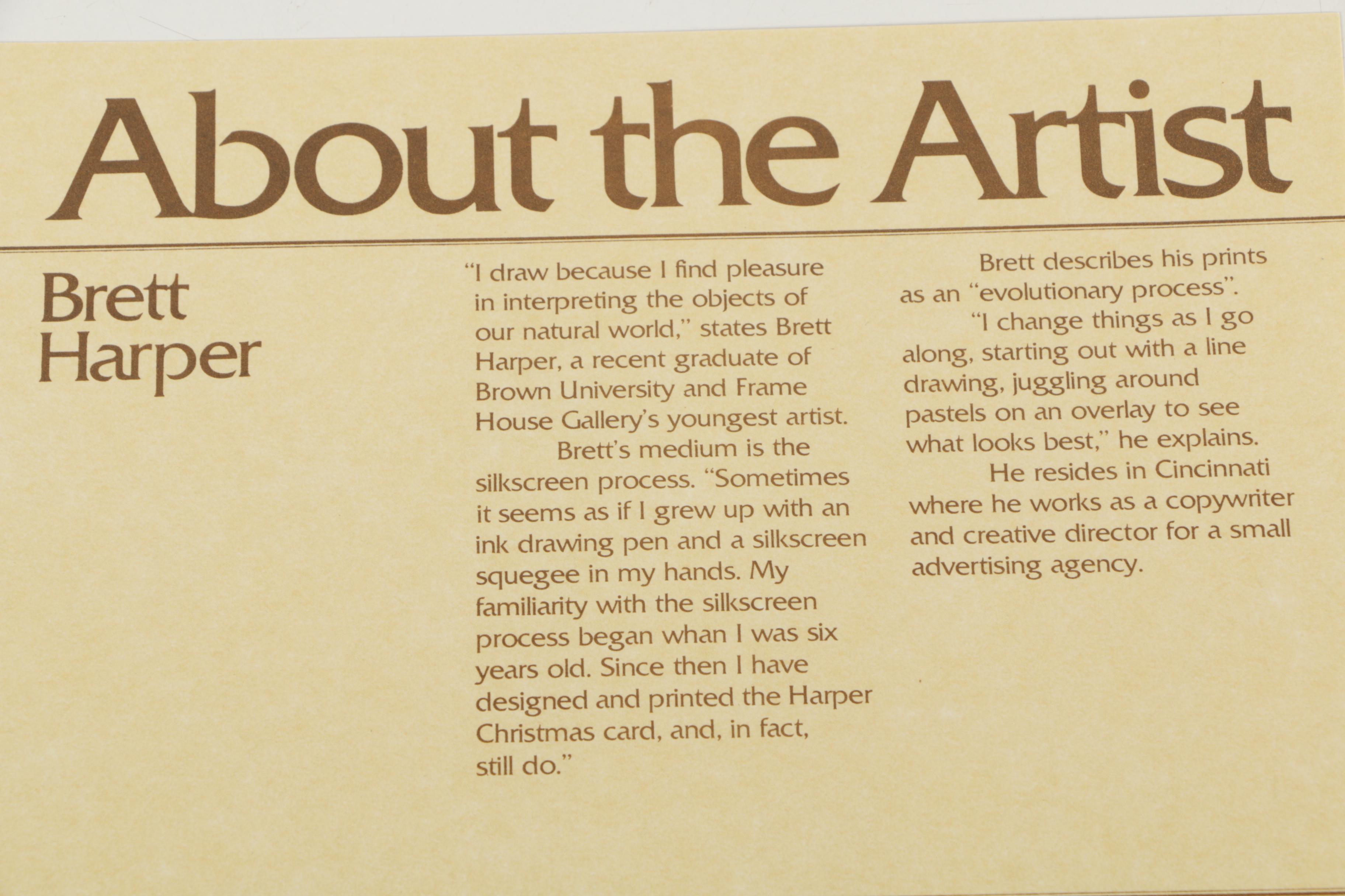 Brett Harper Signed Limited Edition Serigraph "Amaryllis"