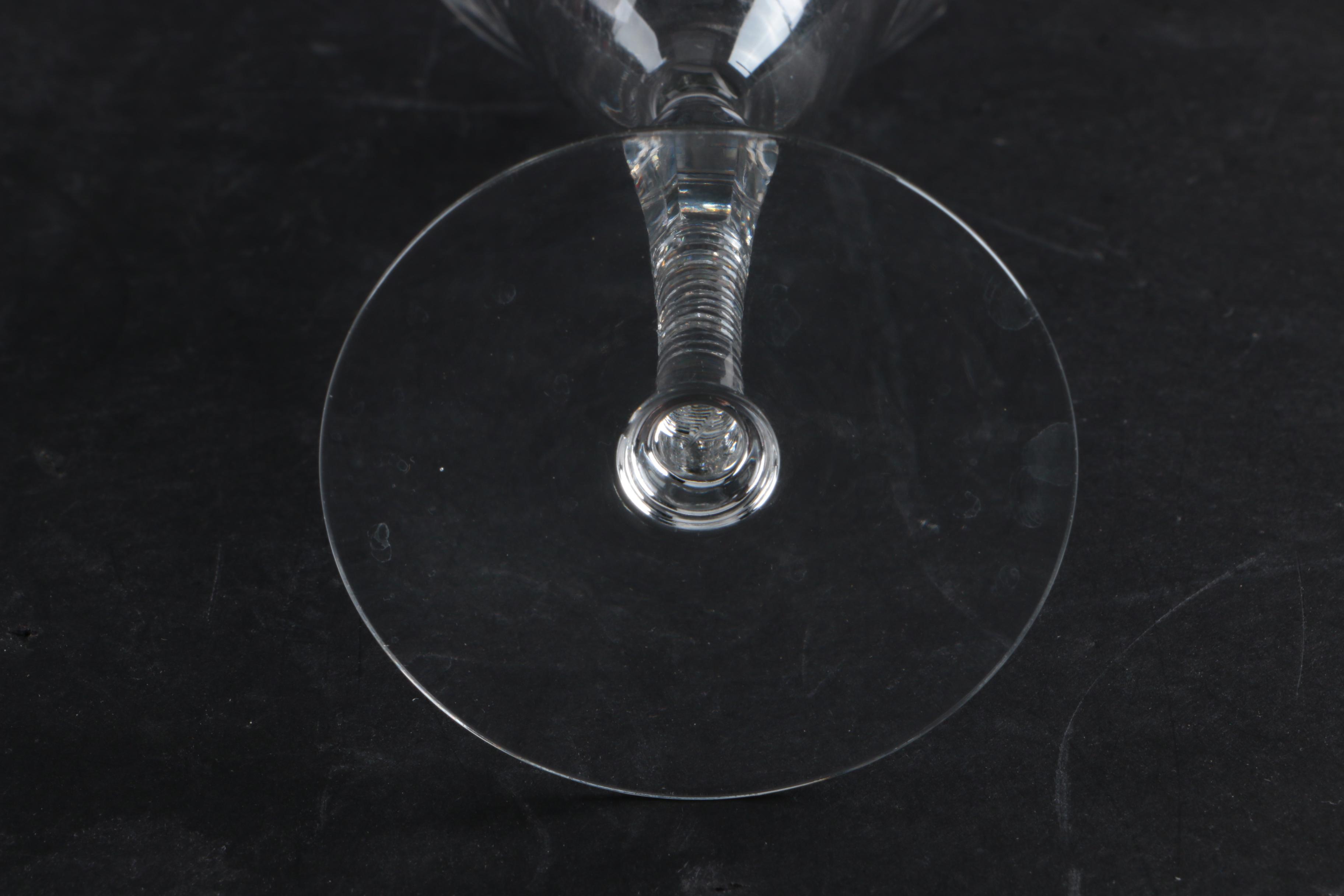 Collection of Floral Cut Crystal Stemware