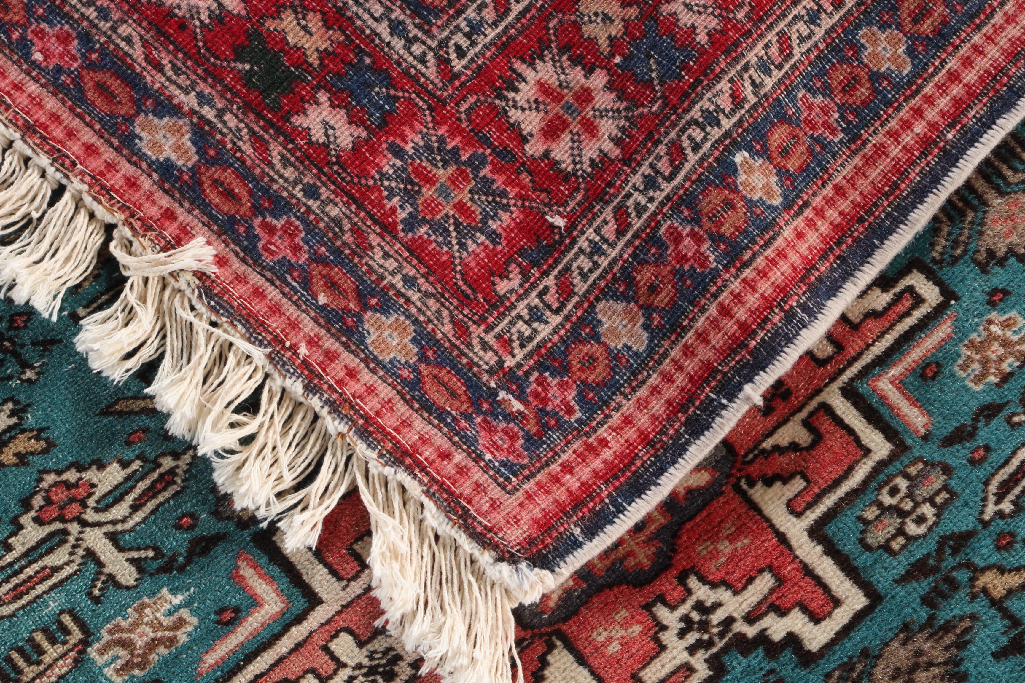 Hand-Knotted Kazak Lesghi Wool Area Rug