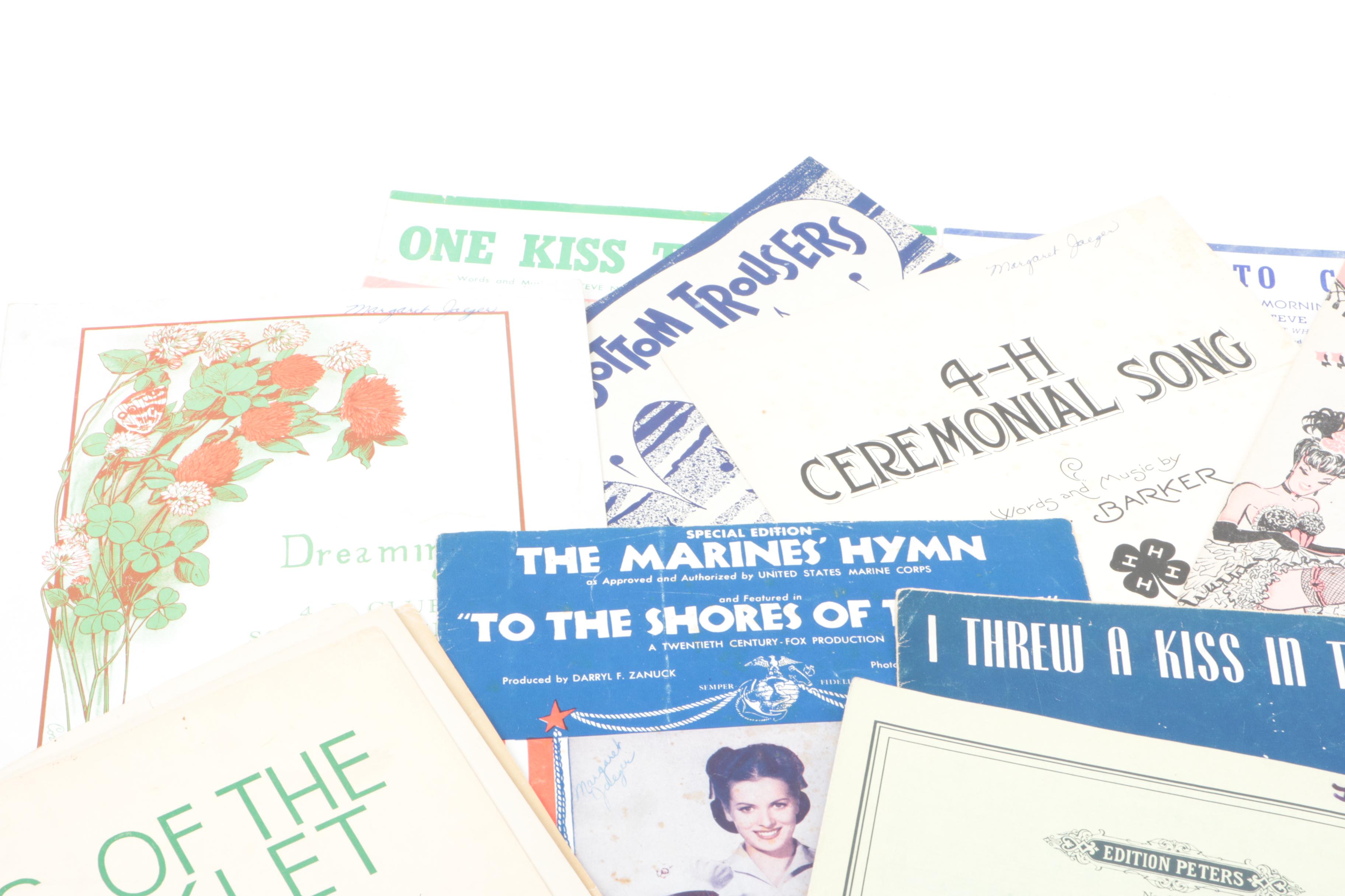 Vintage Classical and Popular Sheet Music, Including Bing Crosby