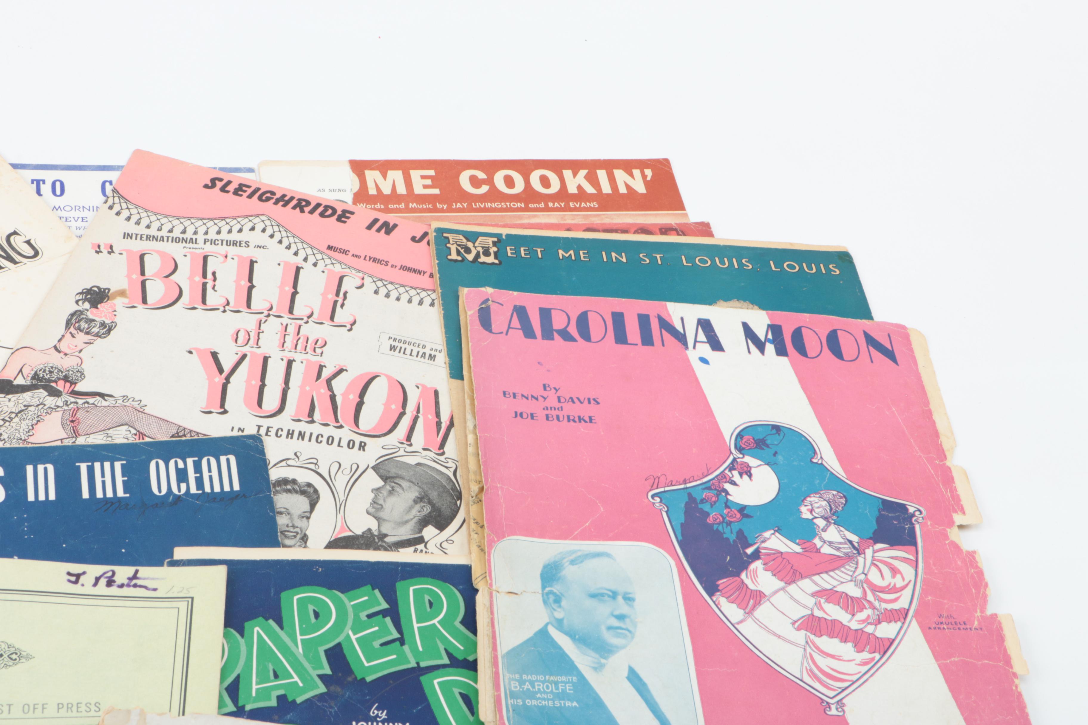 Vintage Classical and Popular Sheet Music, Including Bing Crosby