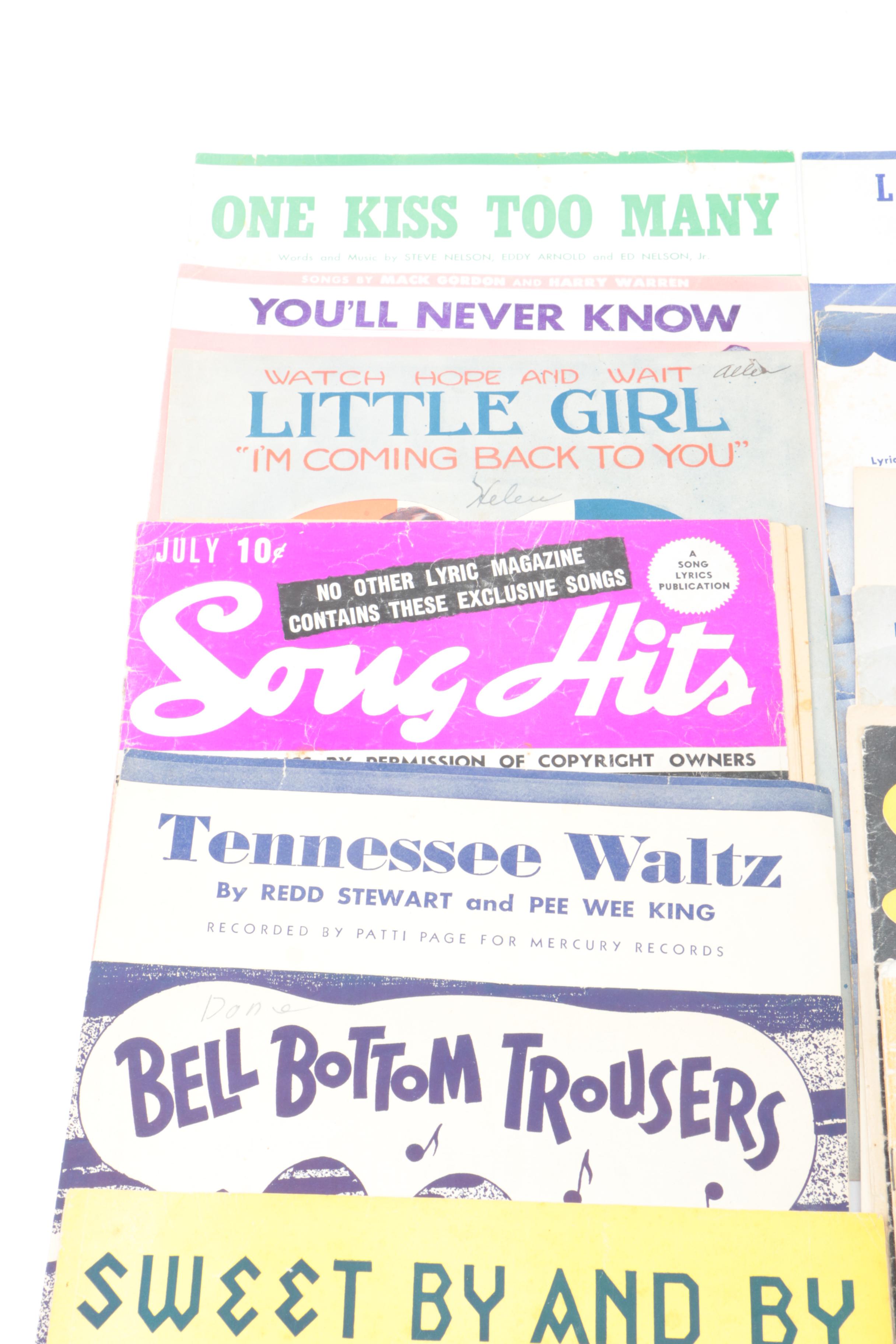 Vintage Classical and Popular Sheet Music, Including Bing Crosby