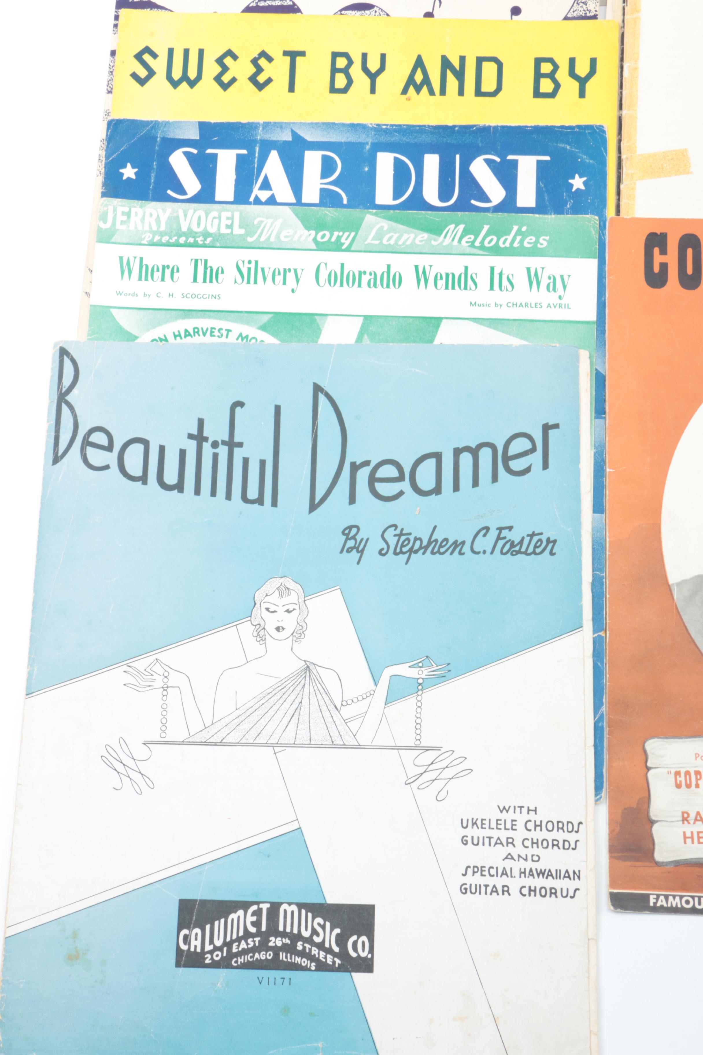 Vintage Classical and Popular Sheet Music, Including Bing Crosby