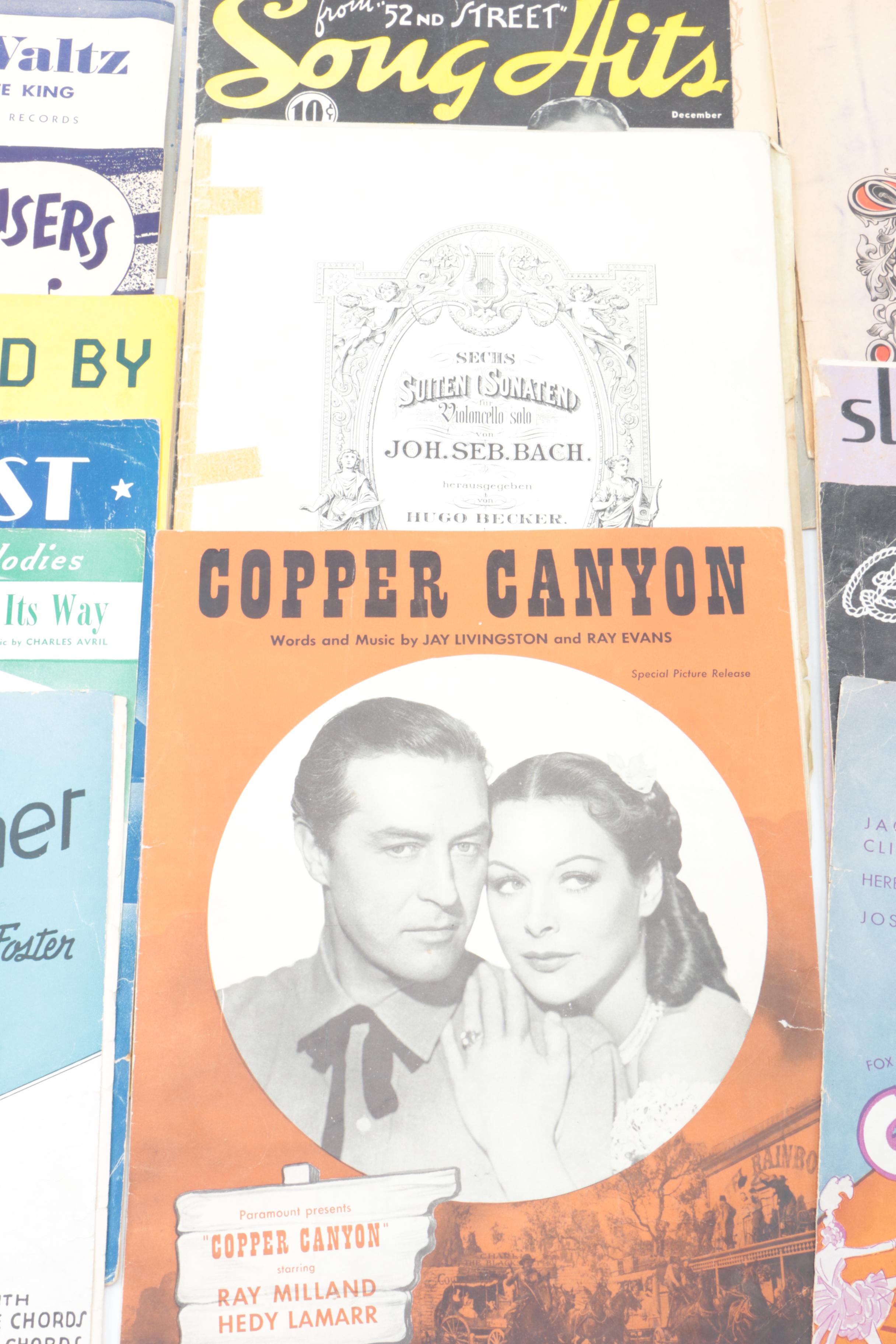 Vintage Classical and Popular Sheet Music, Including Bing Crosby