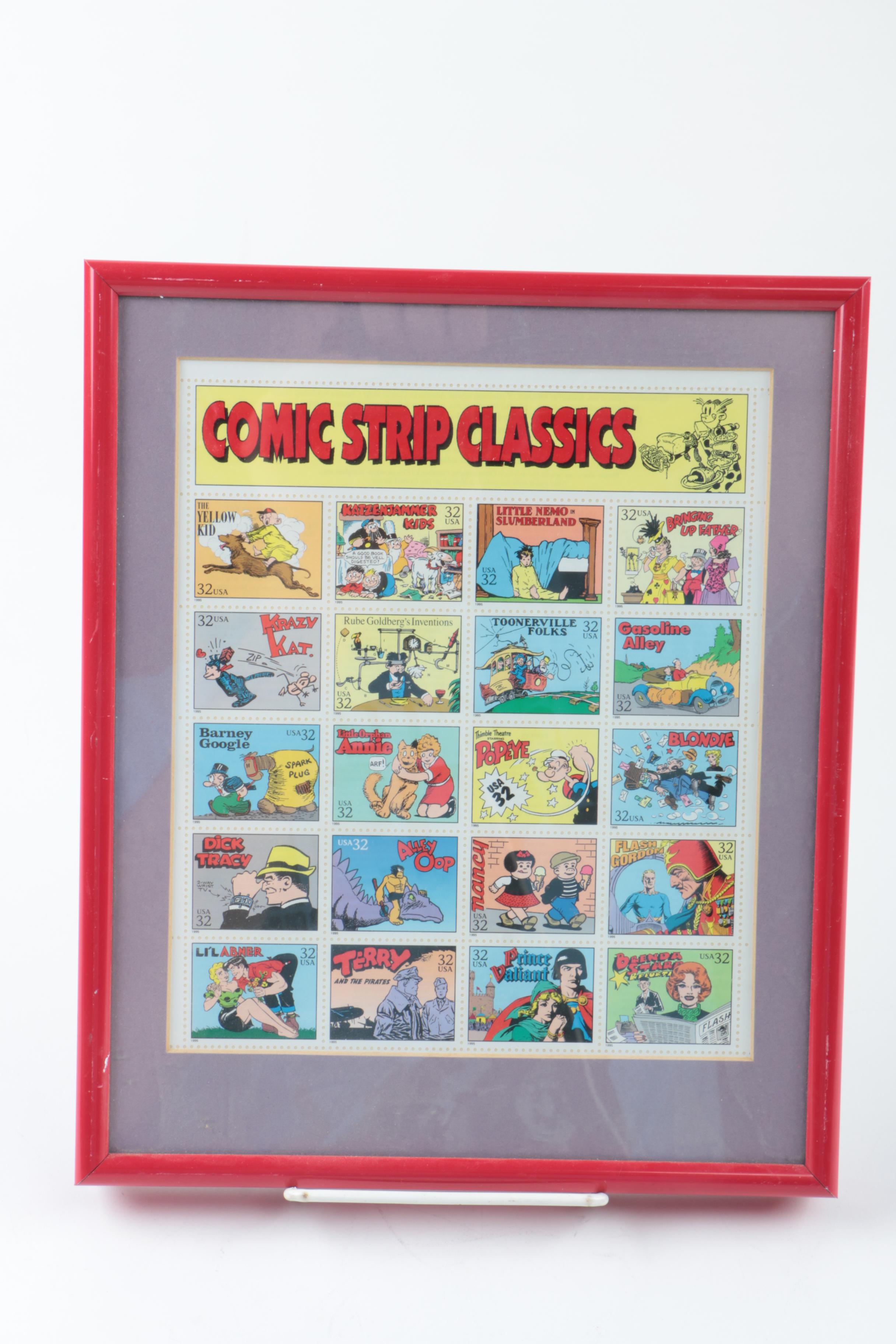 Assorted Framed Cartoons