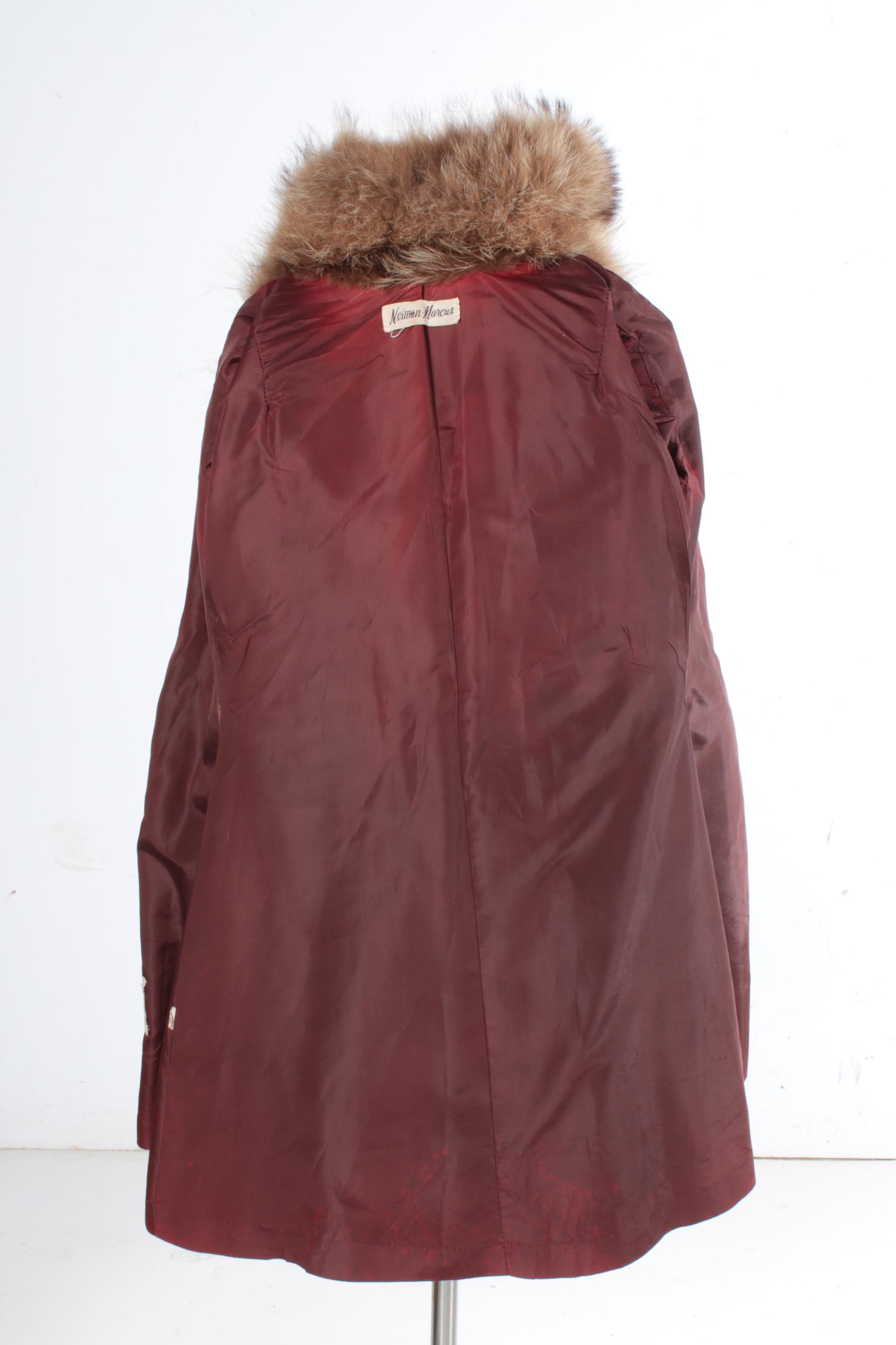 1970s Neiman Marcus Suede and Raccoon Fur Coat