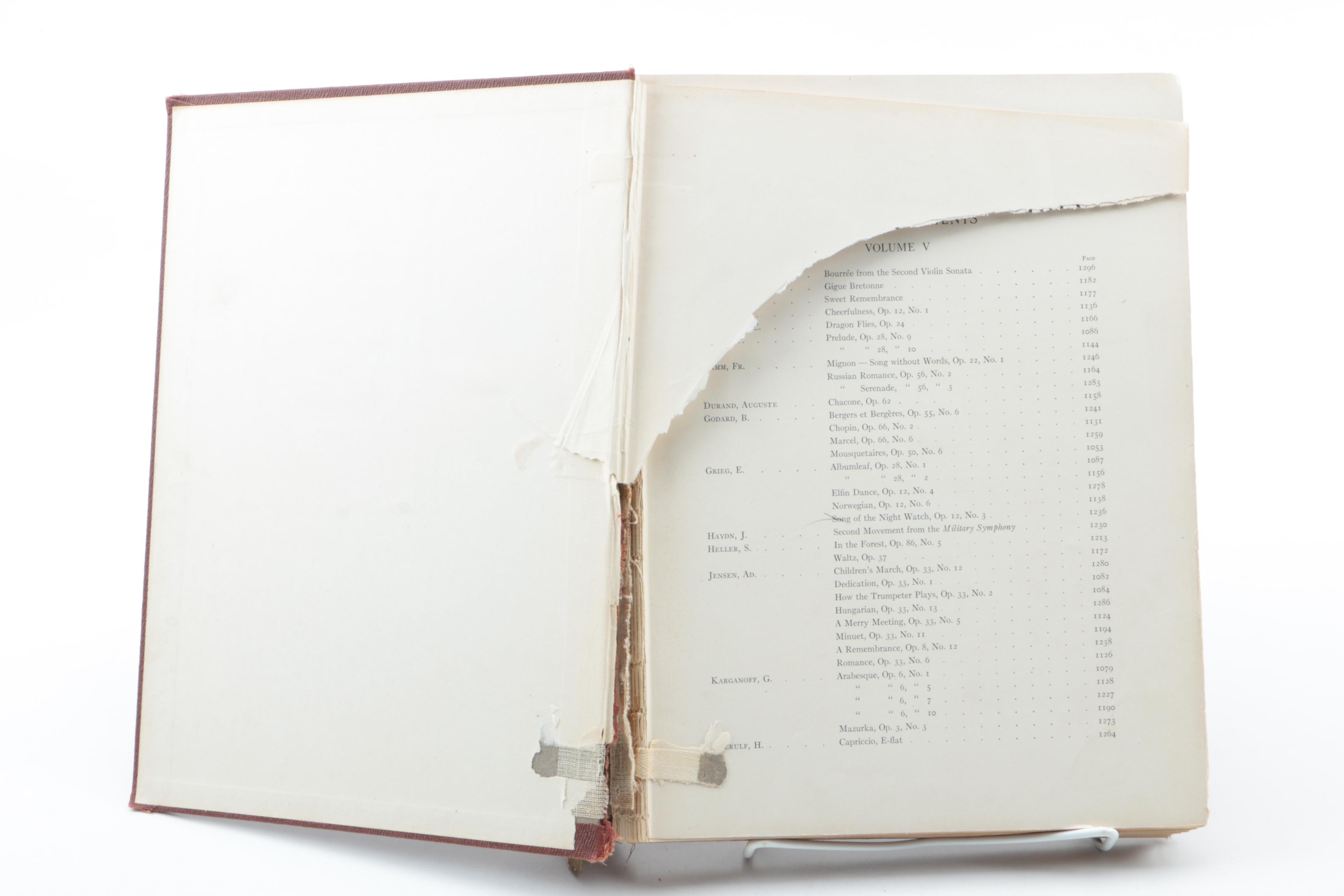 1913 "The Universal Library of Music, Vol. V and VI" Sheet Music Books