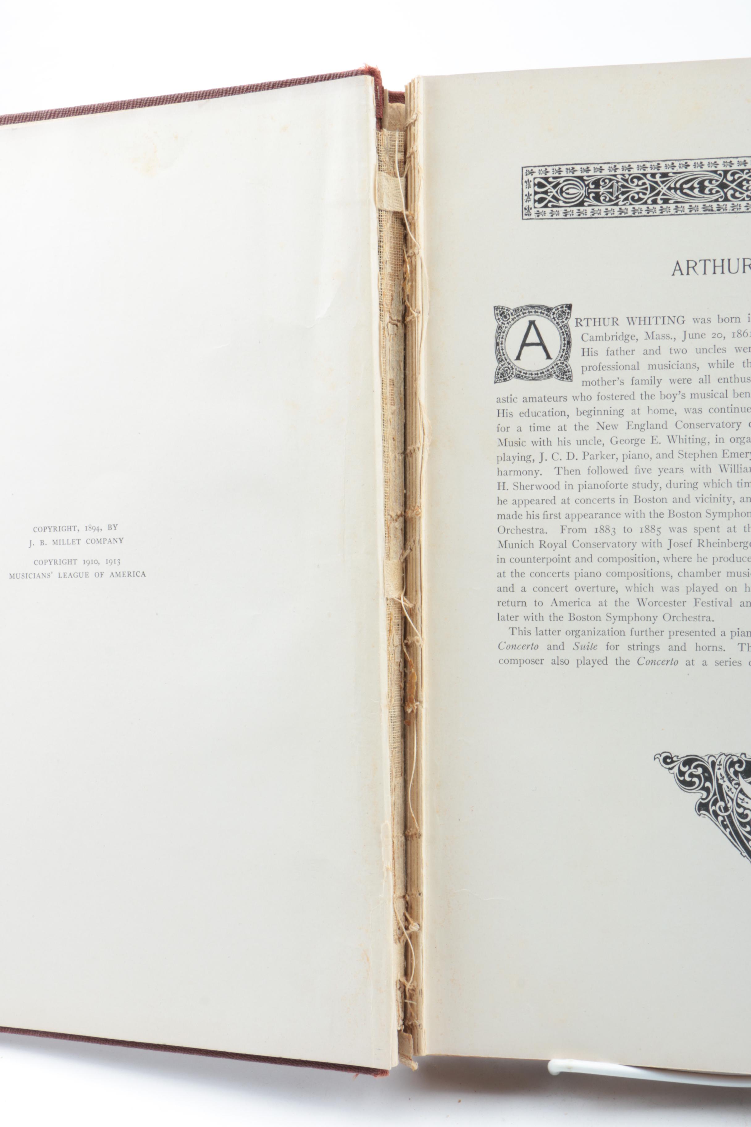 1913 "The Universal Library of Music, Vol. V and VI" Sheet Music Books