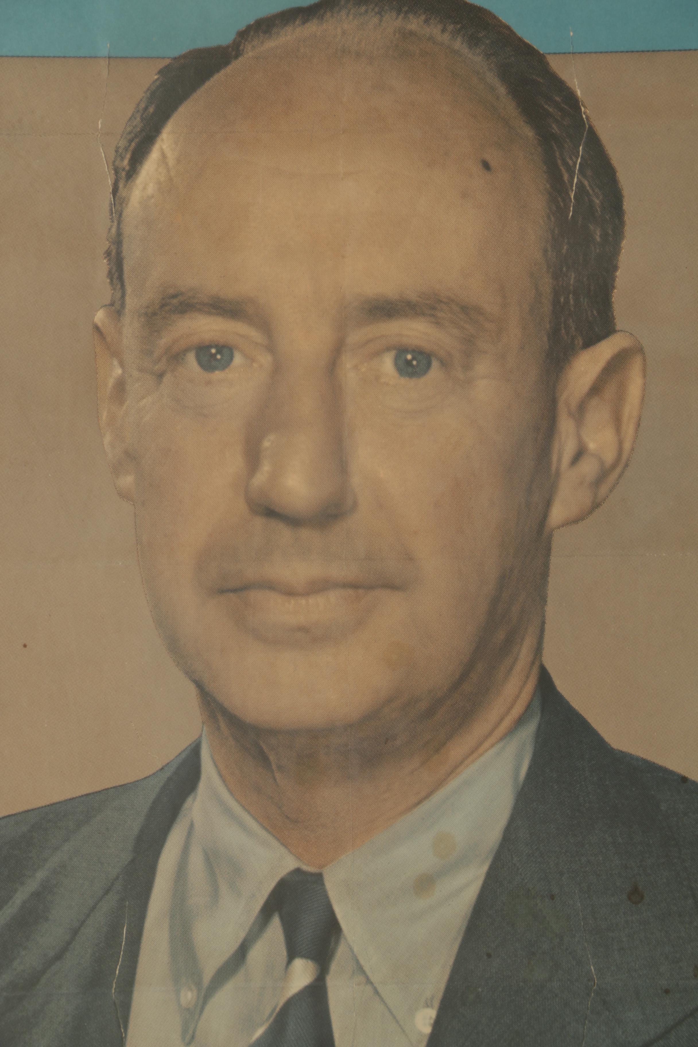 Offset Lithograph After Circa 1956 Political Poster for Adlai Stevenson