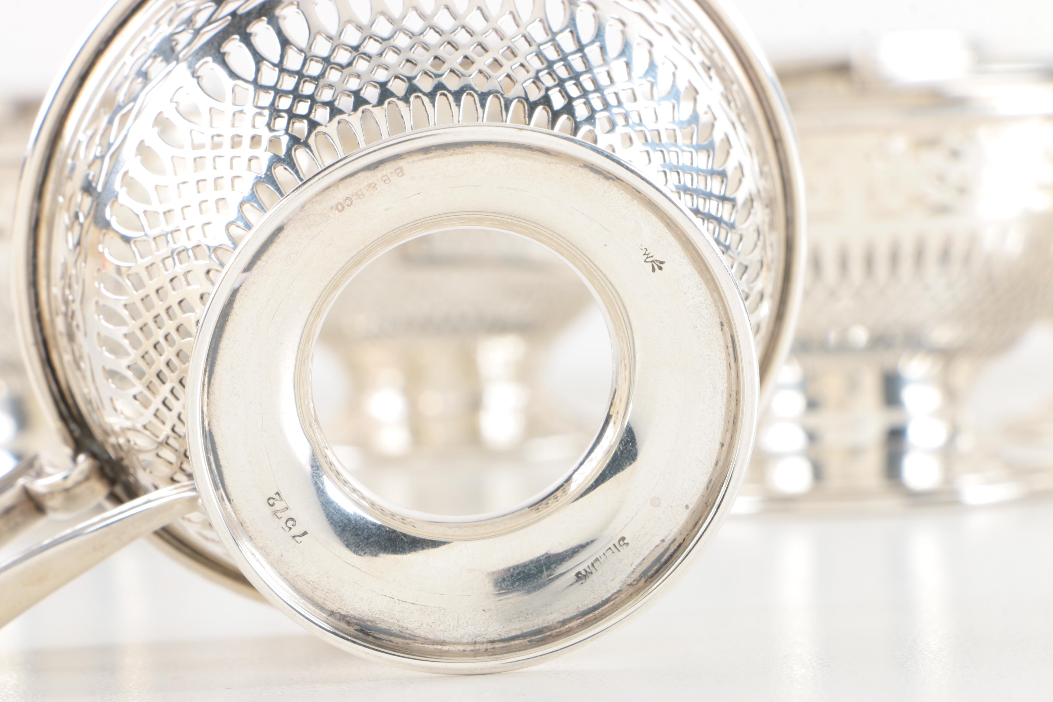 Frank Whiting Co. Sterling Demitasse Cups with Lenox Porcelain Liners and More