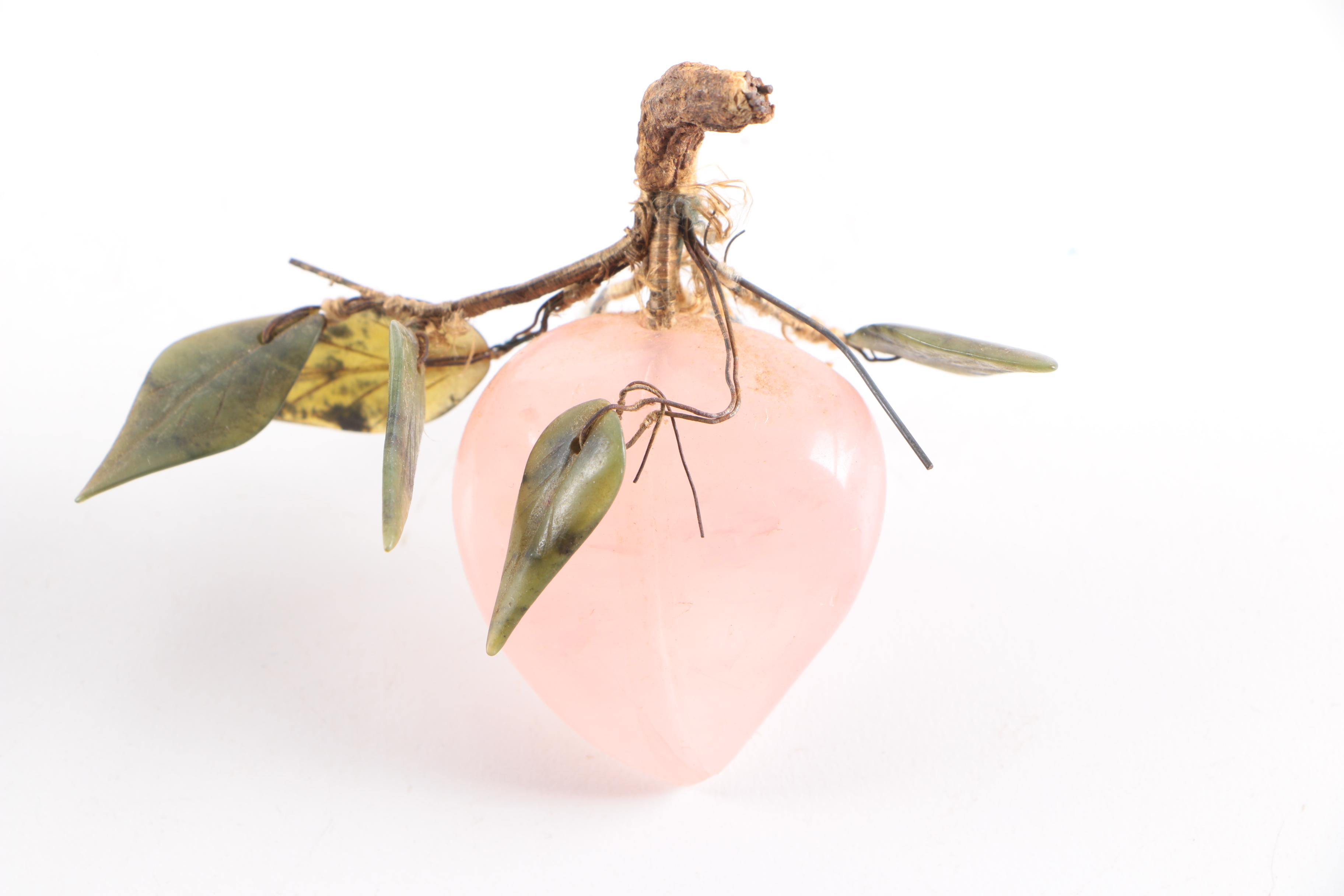 Rose Quartz and Serpentine Fruit