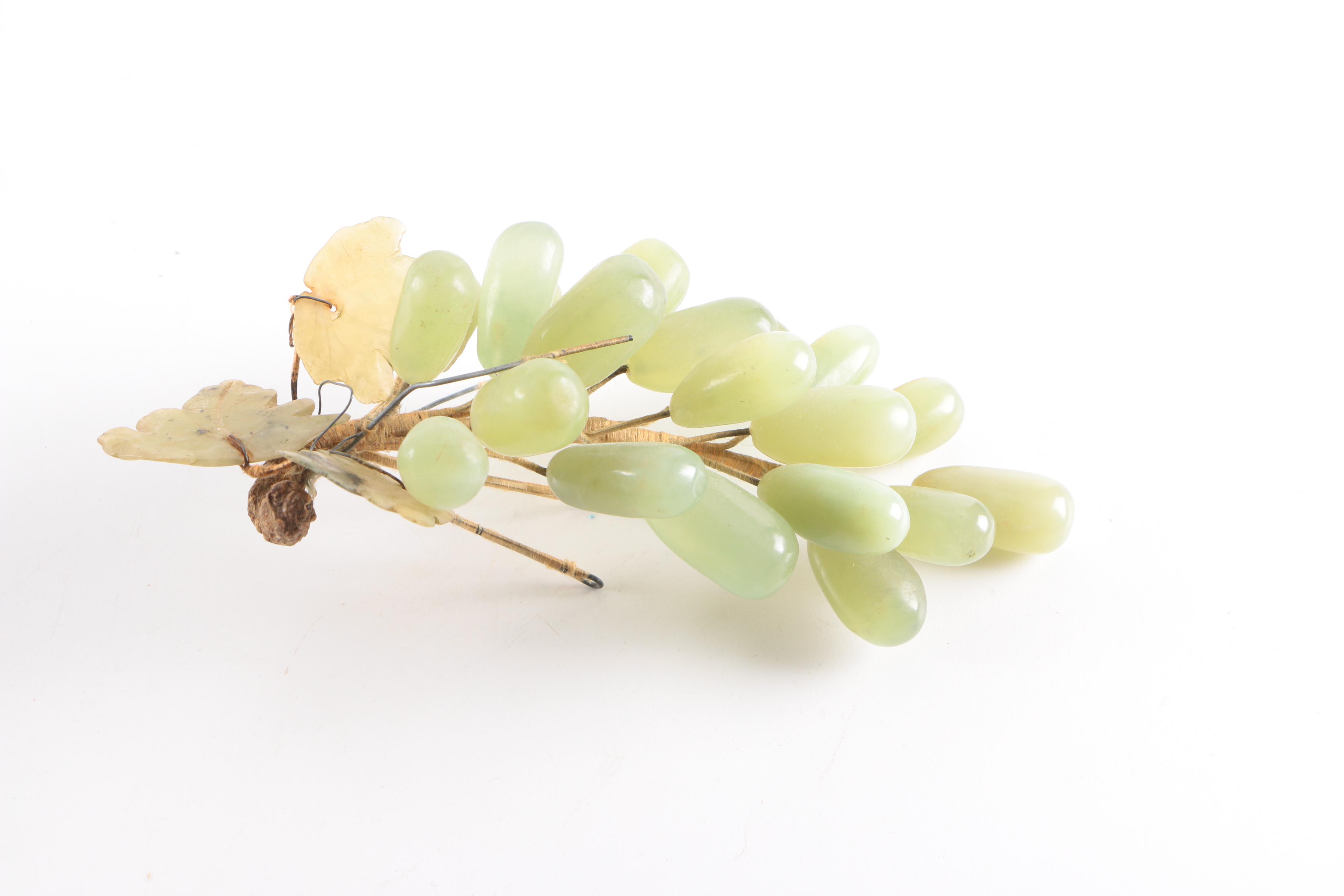 Rose Quartz and Serpentine Fruit