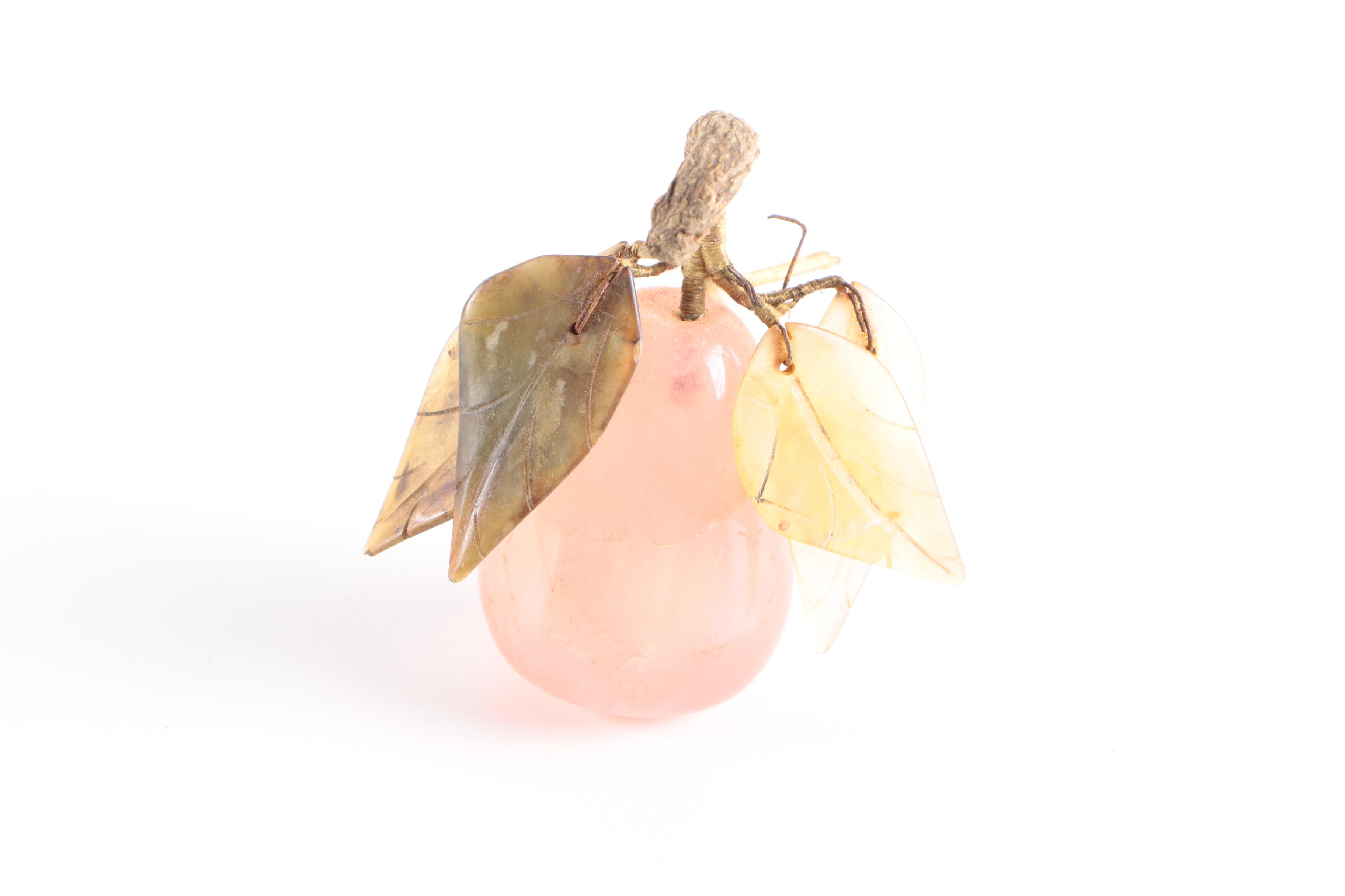 Rose Quartz and Serpentine Fruit