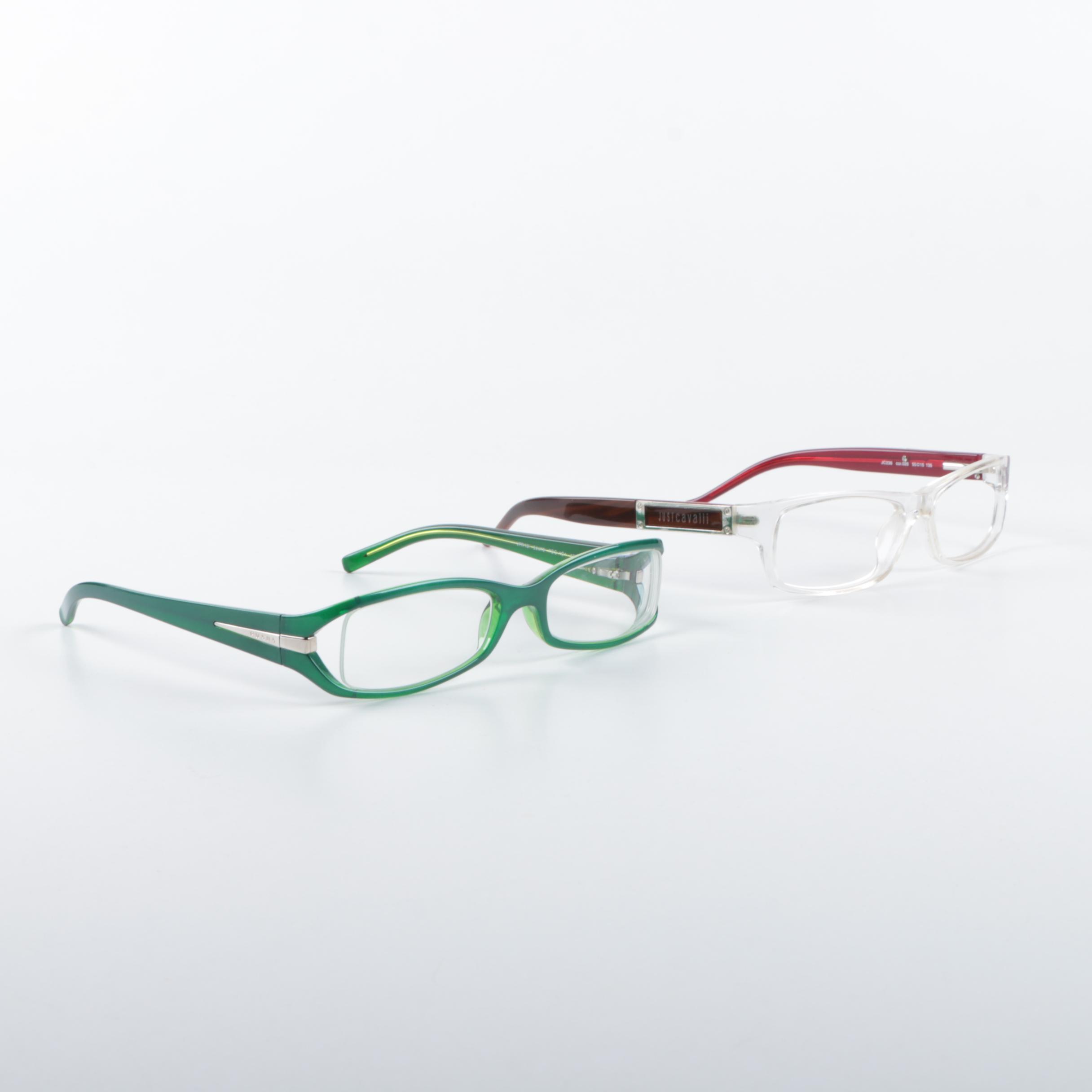 Prada and Just Cavalli Eyeglasses