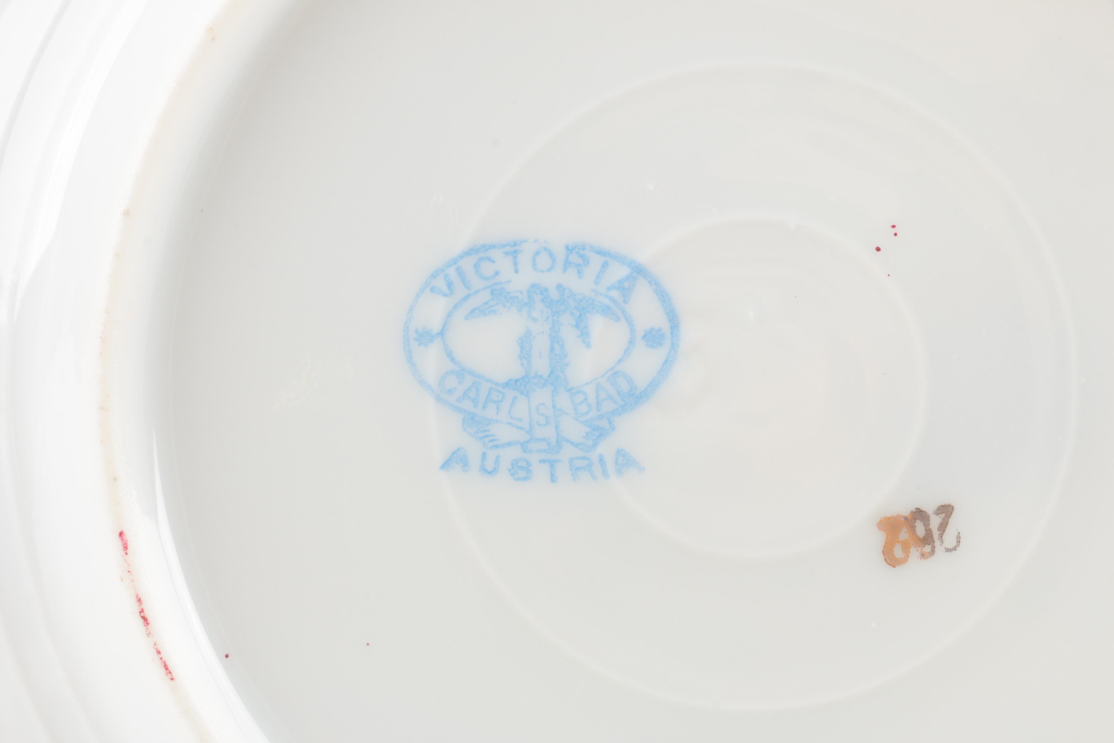 Antique Victoria Carlsbad Porcelain Bread Plates