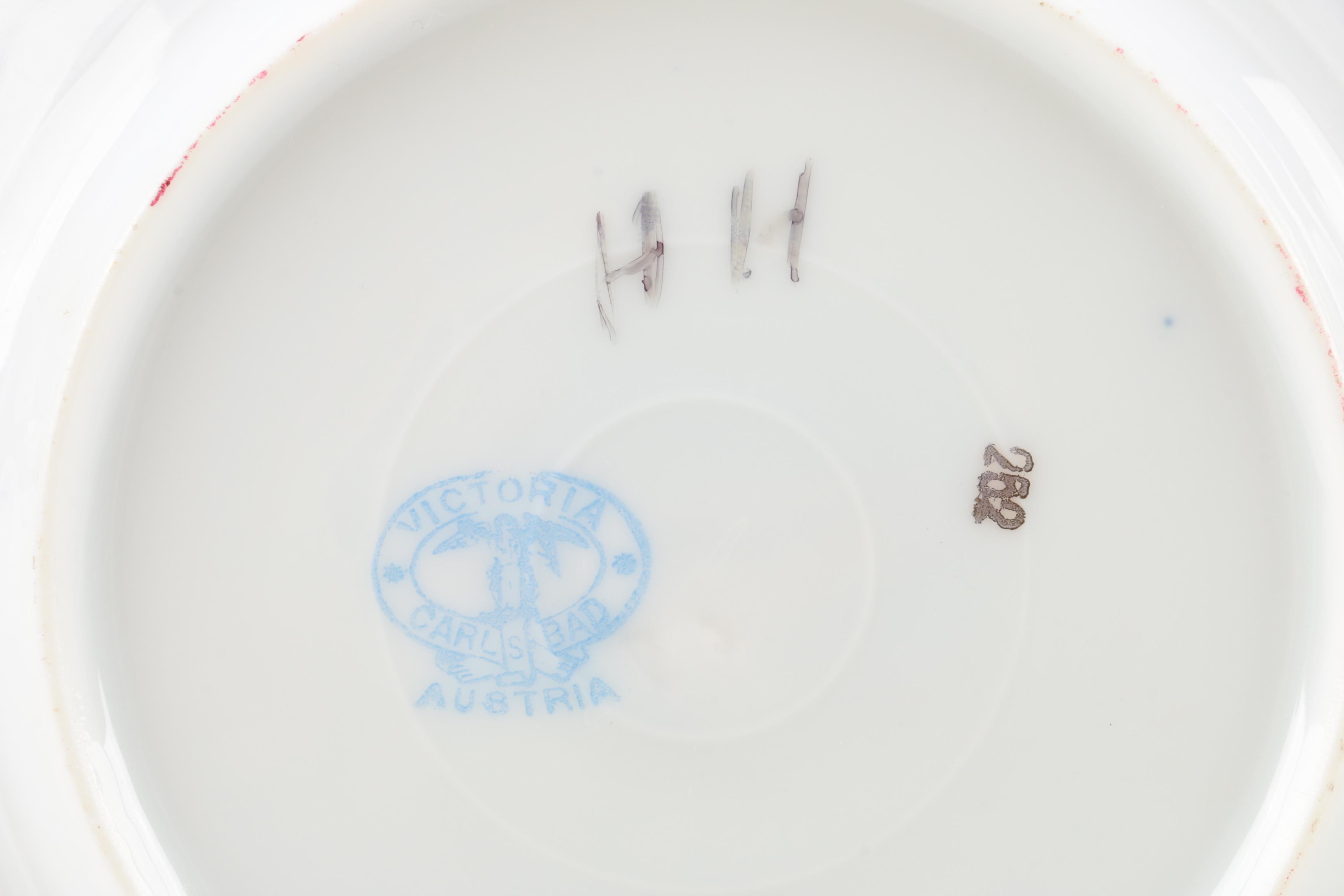 Antique Victoria Carlsbad Porcelain Bread Plates