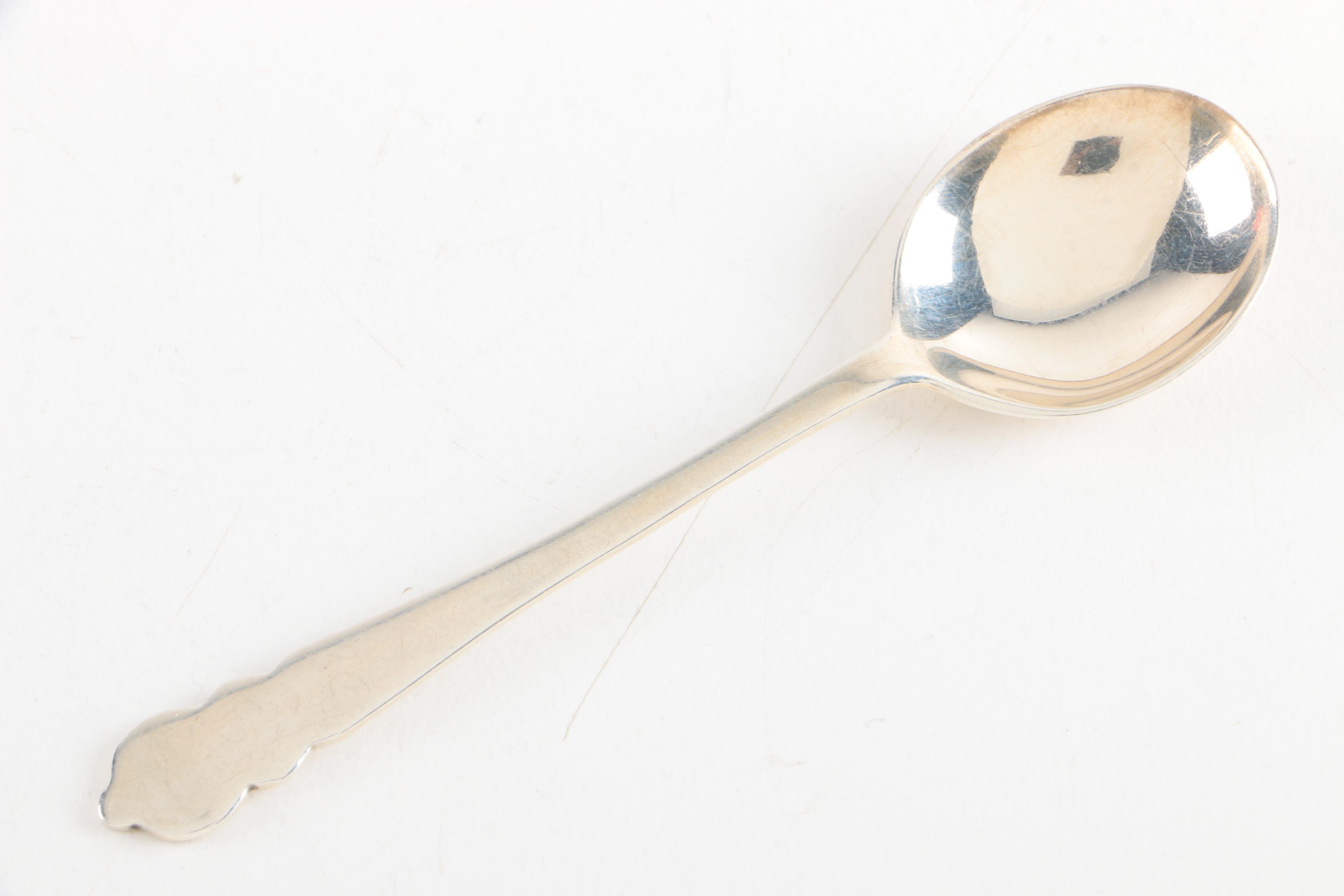 1953 William Suckling Ltd. British Sterling Silver Demitasse Spoon Set in Case