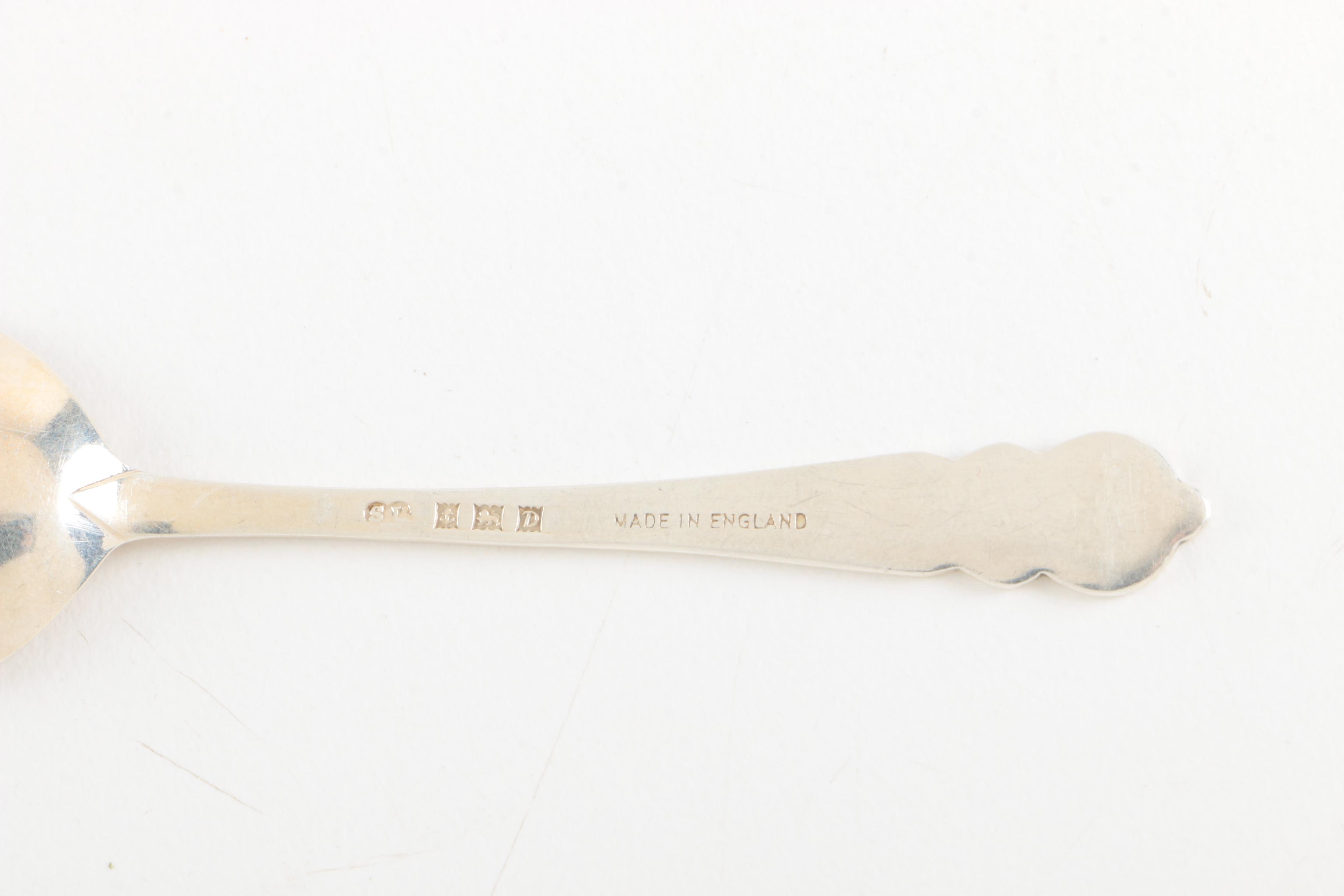 1953 William Suckling Ltd. British Sterling Silver Demitasse Spoon Set in Case