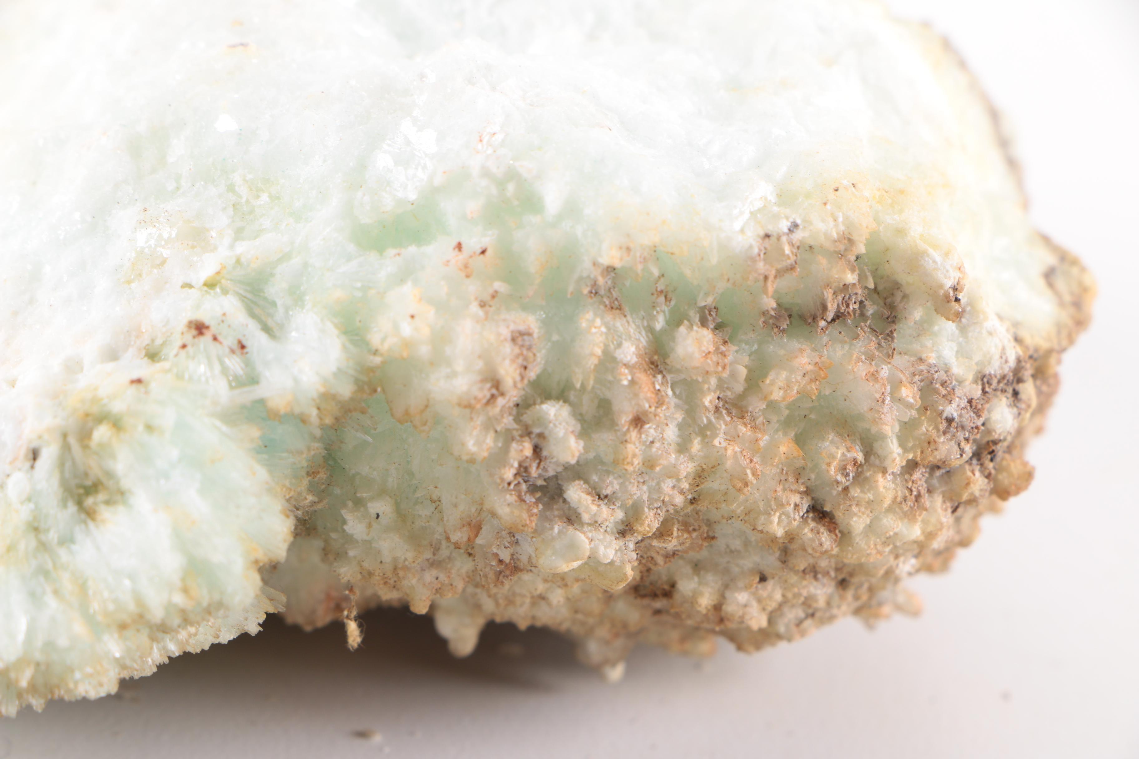 Aragonite on Smithsonite Specimen