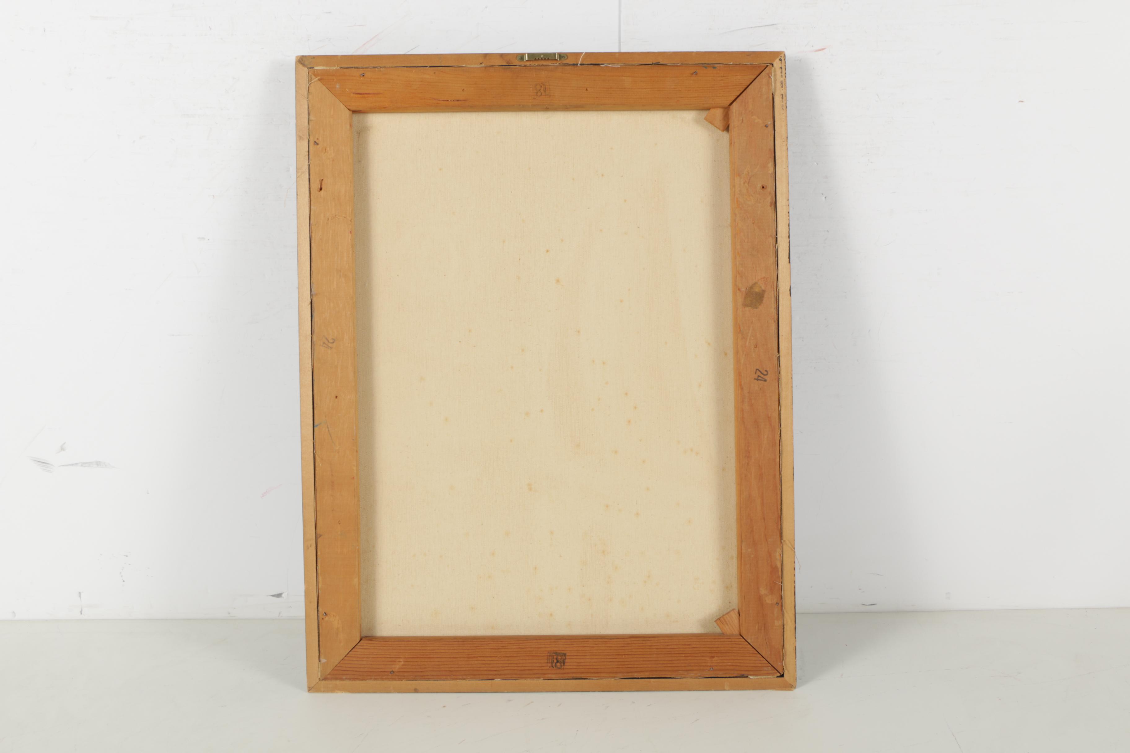 R. Kleinman Oil Painting of Sailboat at Night