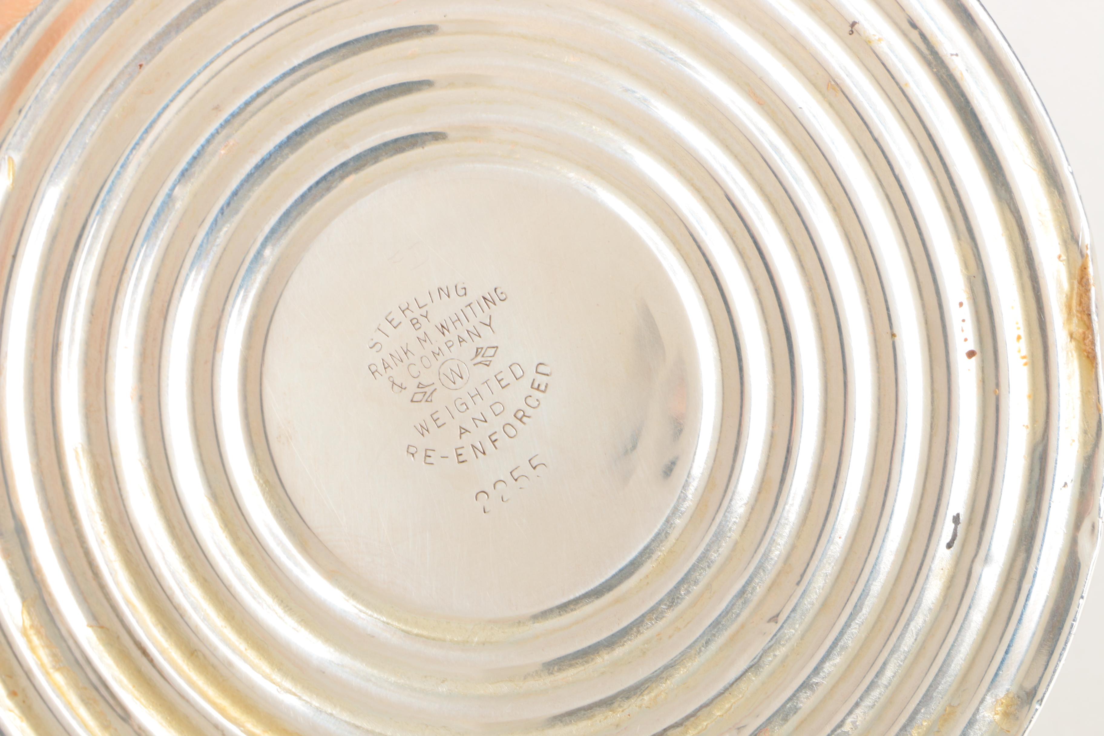 Frank M. Whiting & Co. Weighted Sterling and Glass Convertable Candelabra Pair