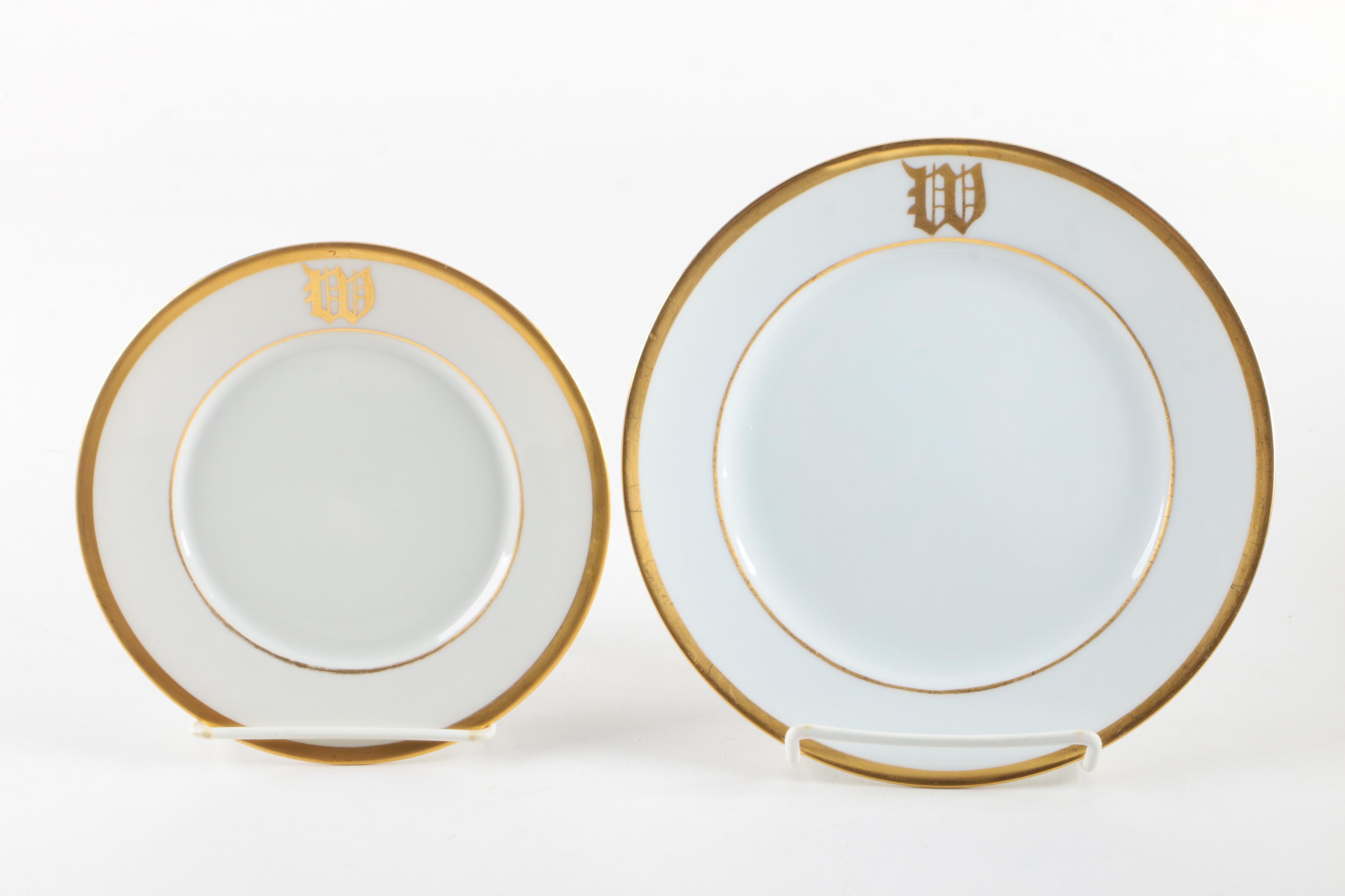 1911-38 Union Céramique Limoges Porcelain Plates