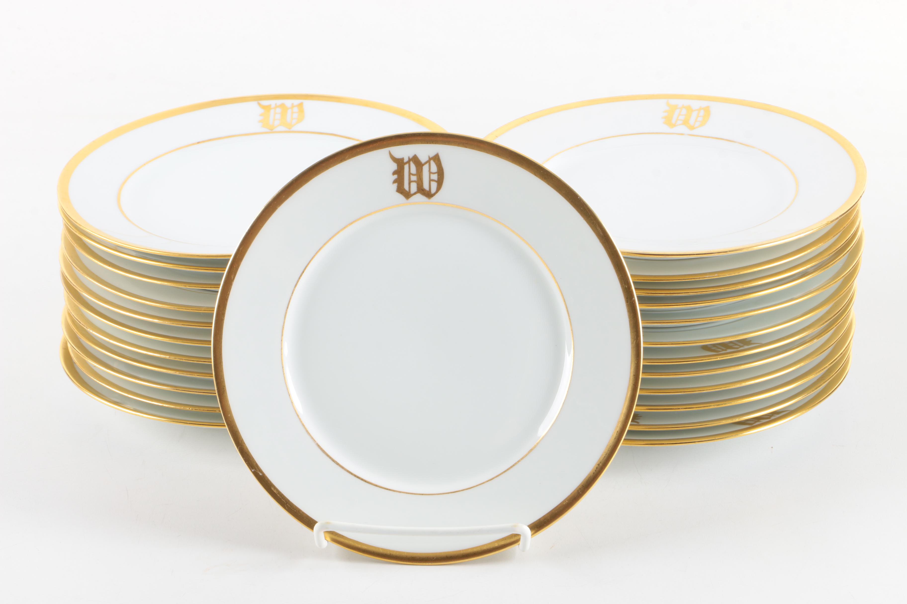 1911-38 Union Céramique Limoges Porcelain Plates