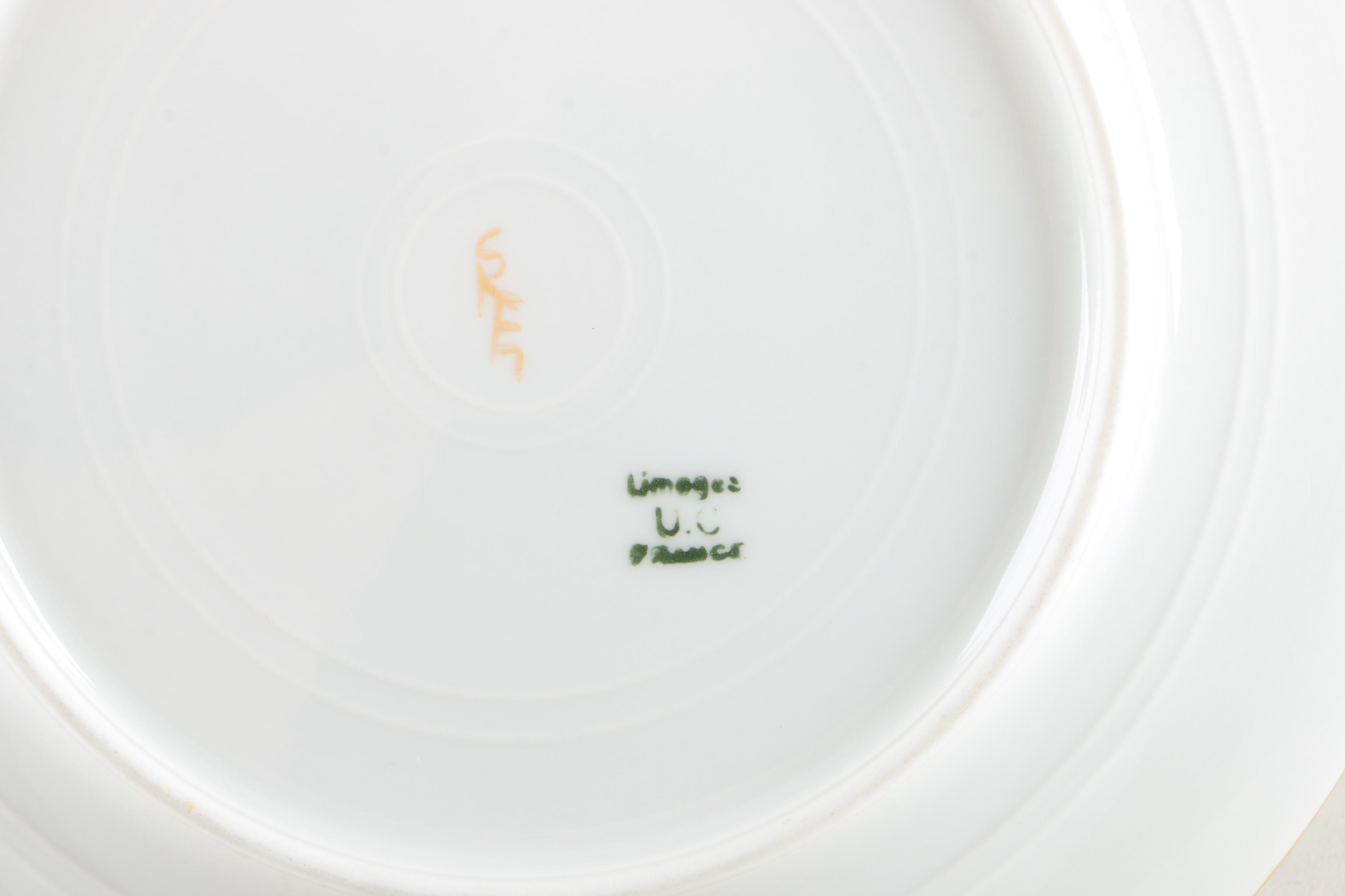 1911-38 Union Céramique Limoges Porcelain Plates