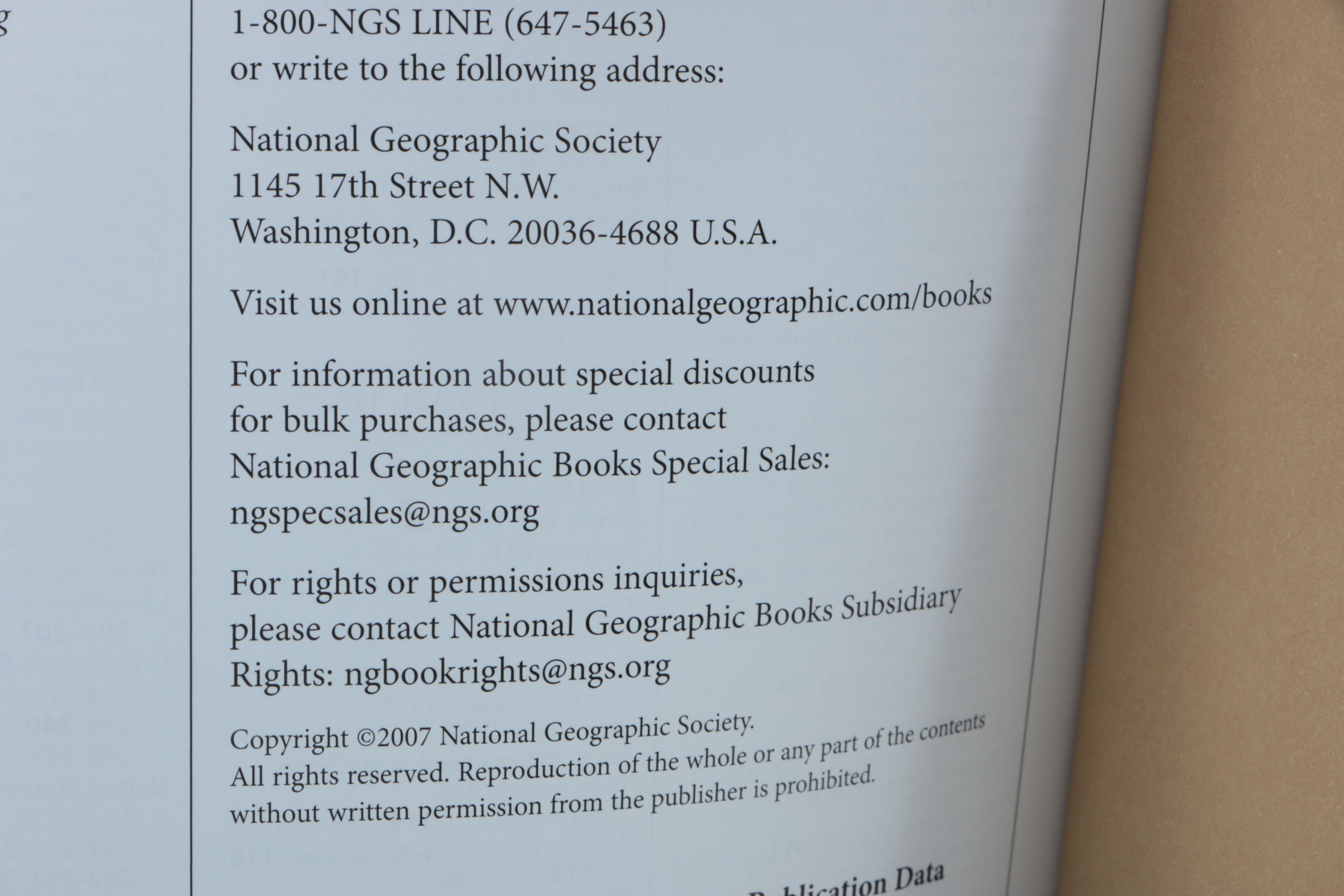 Pair of "The National Geographic Society" Books ,