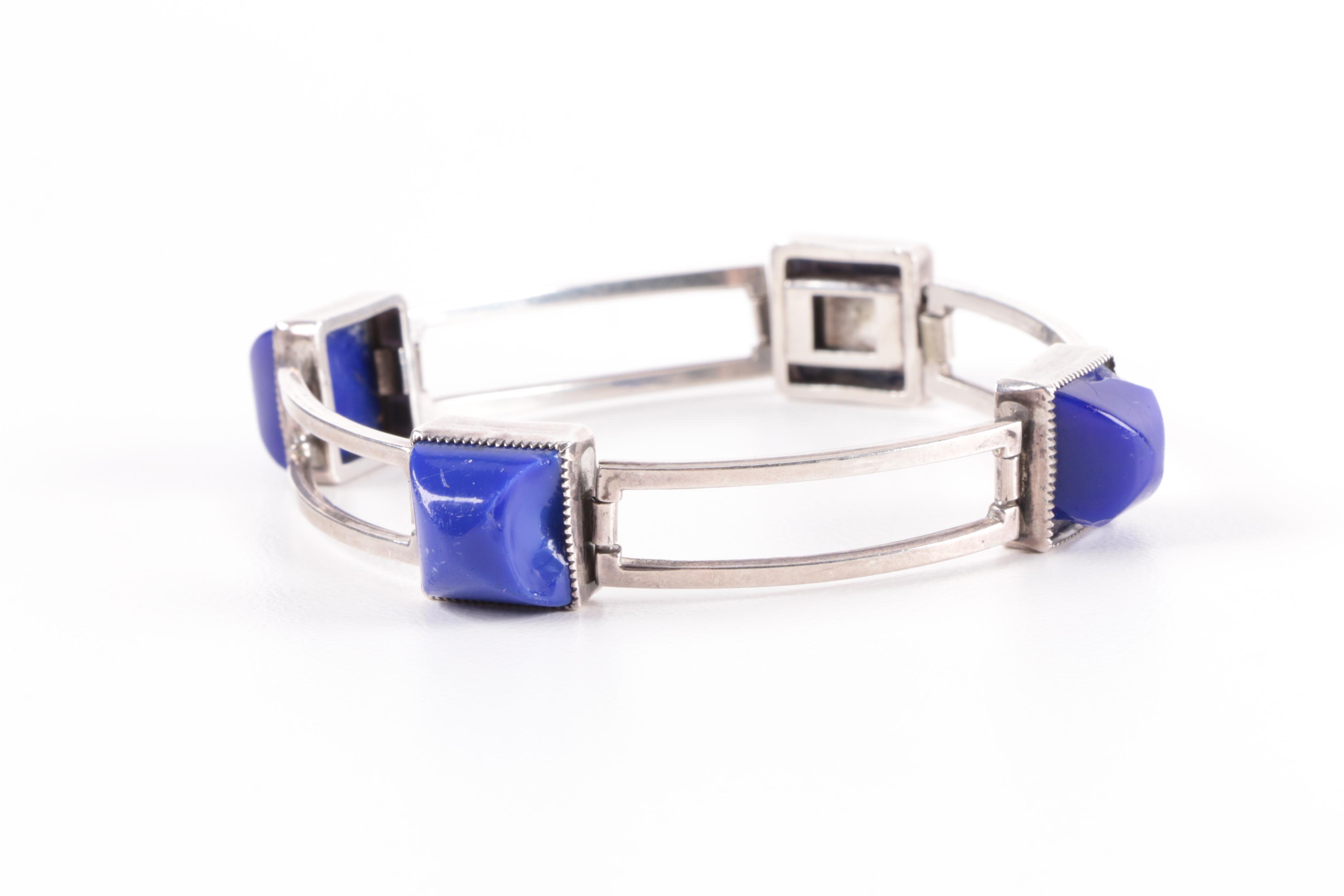 Sterling Silver Rainbow Moonstone and Imitation Lapis Lazuli Jewelry Selection