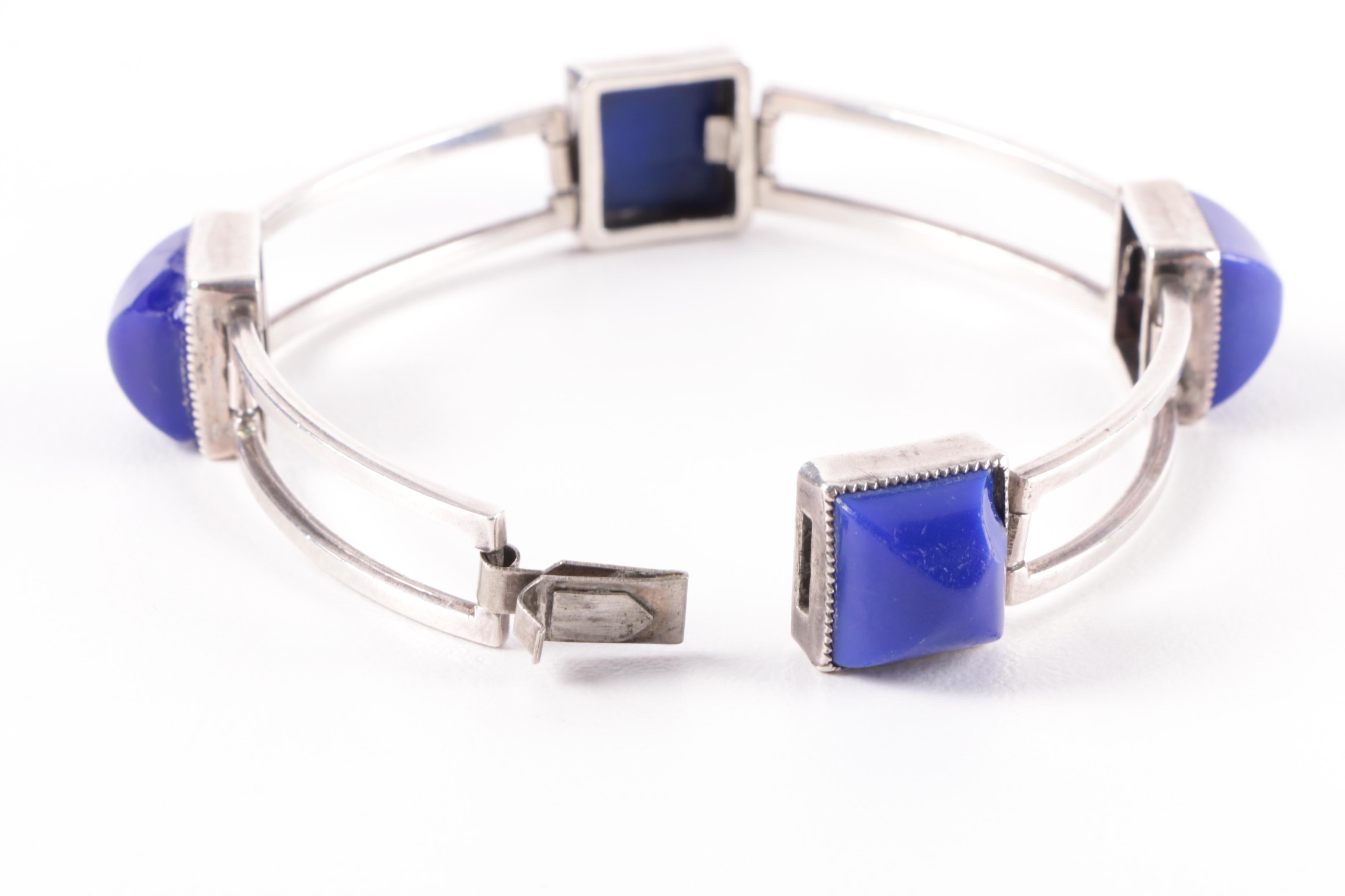 Sterling Silver Rainbow Moonstone and Imitation Lapis Lazuli Jewelry Selection