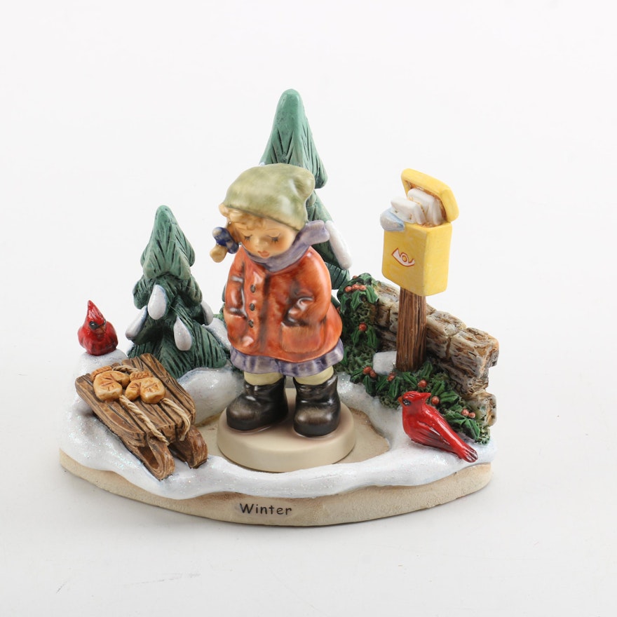 Goebel " Winter Magic" and "All Bundled Up" Two Piece Figurine