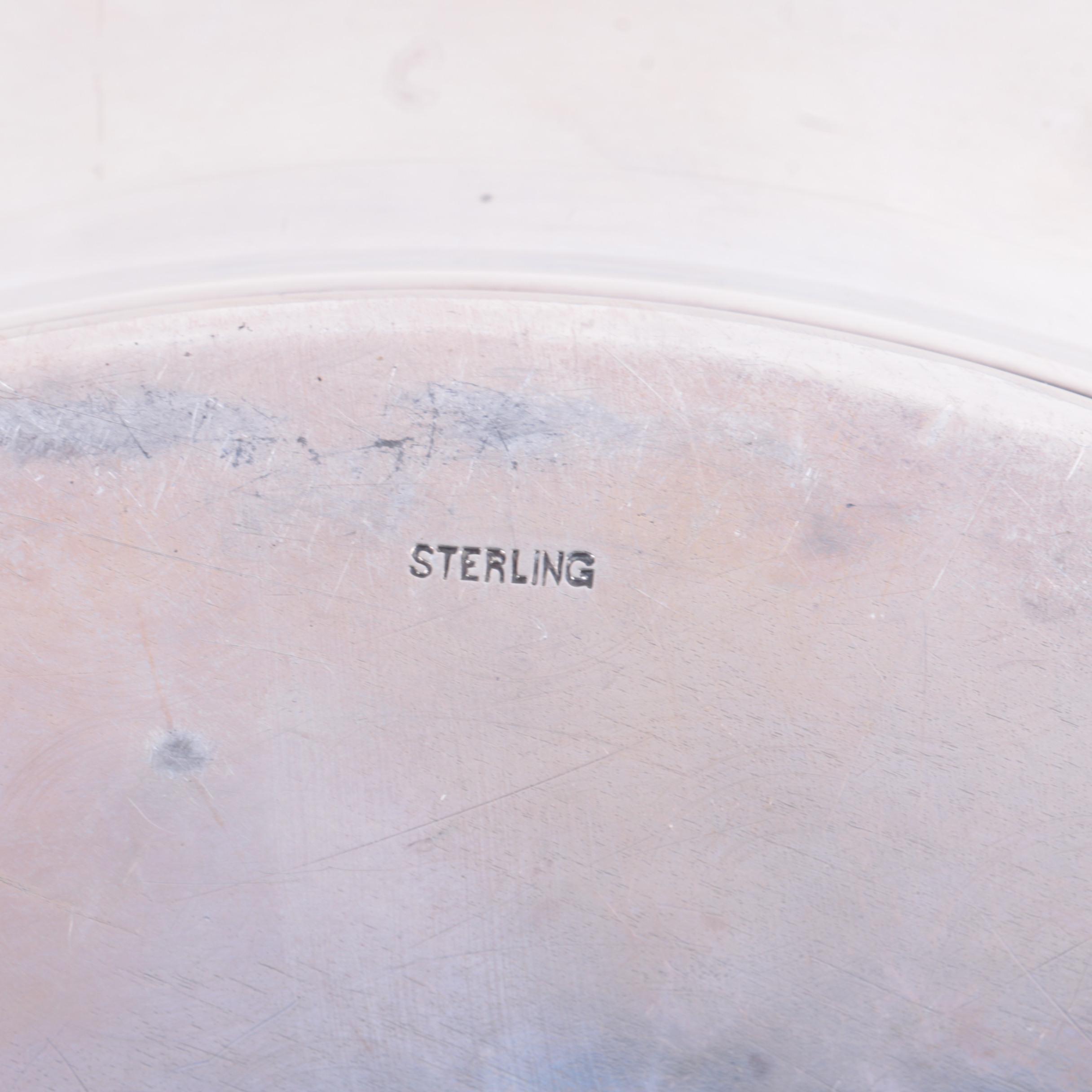 Sterling Silver Chased Iris Motif Coffee Service